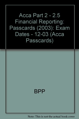 Acca Part 2 - 2.5 Financial Reporting (Acca Passcards)