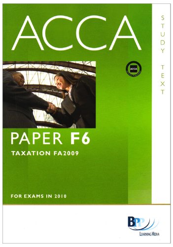 ACCA - F6 Tax (FA2009): Study Text