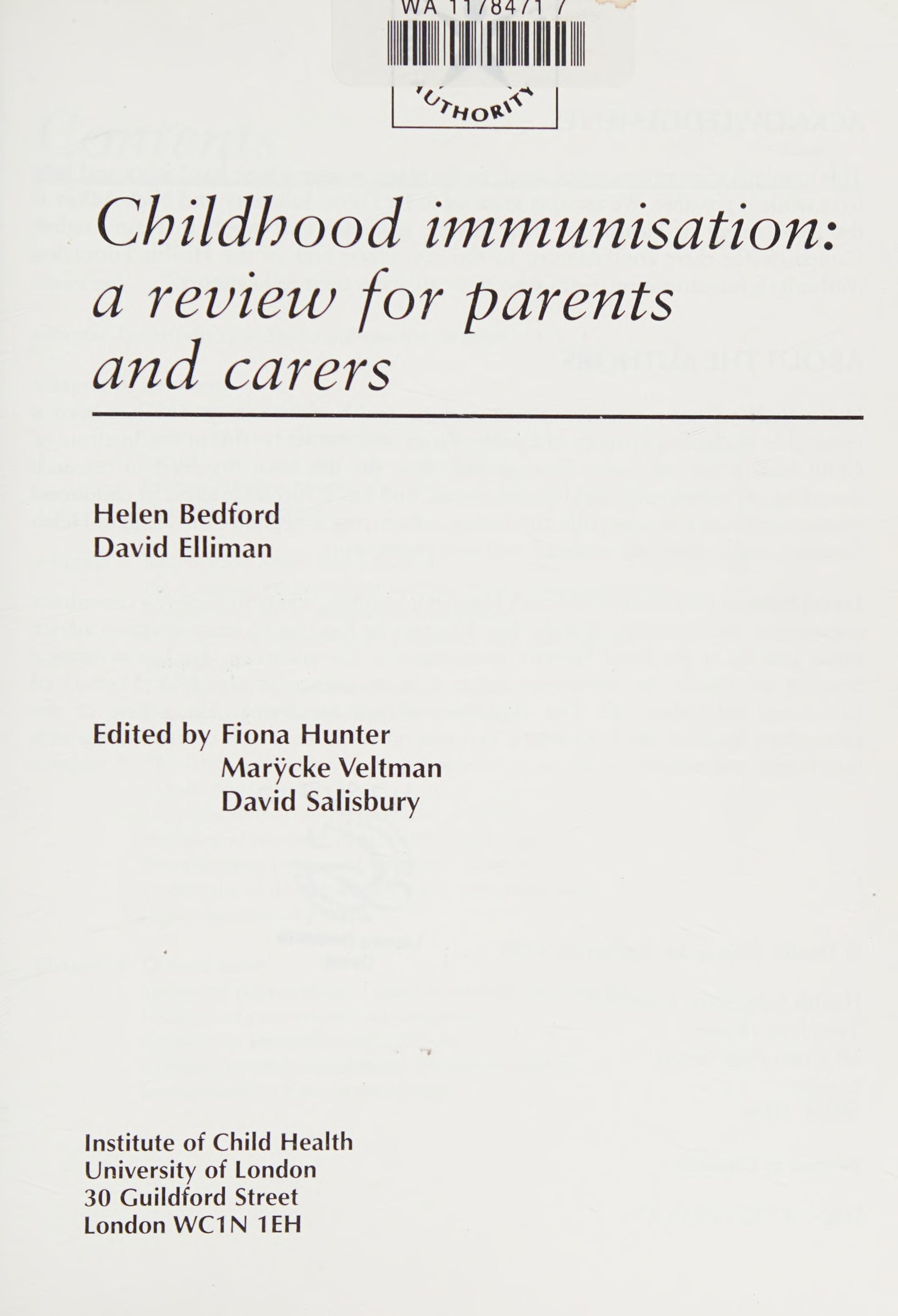 Childhood Immunisation