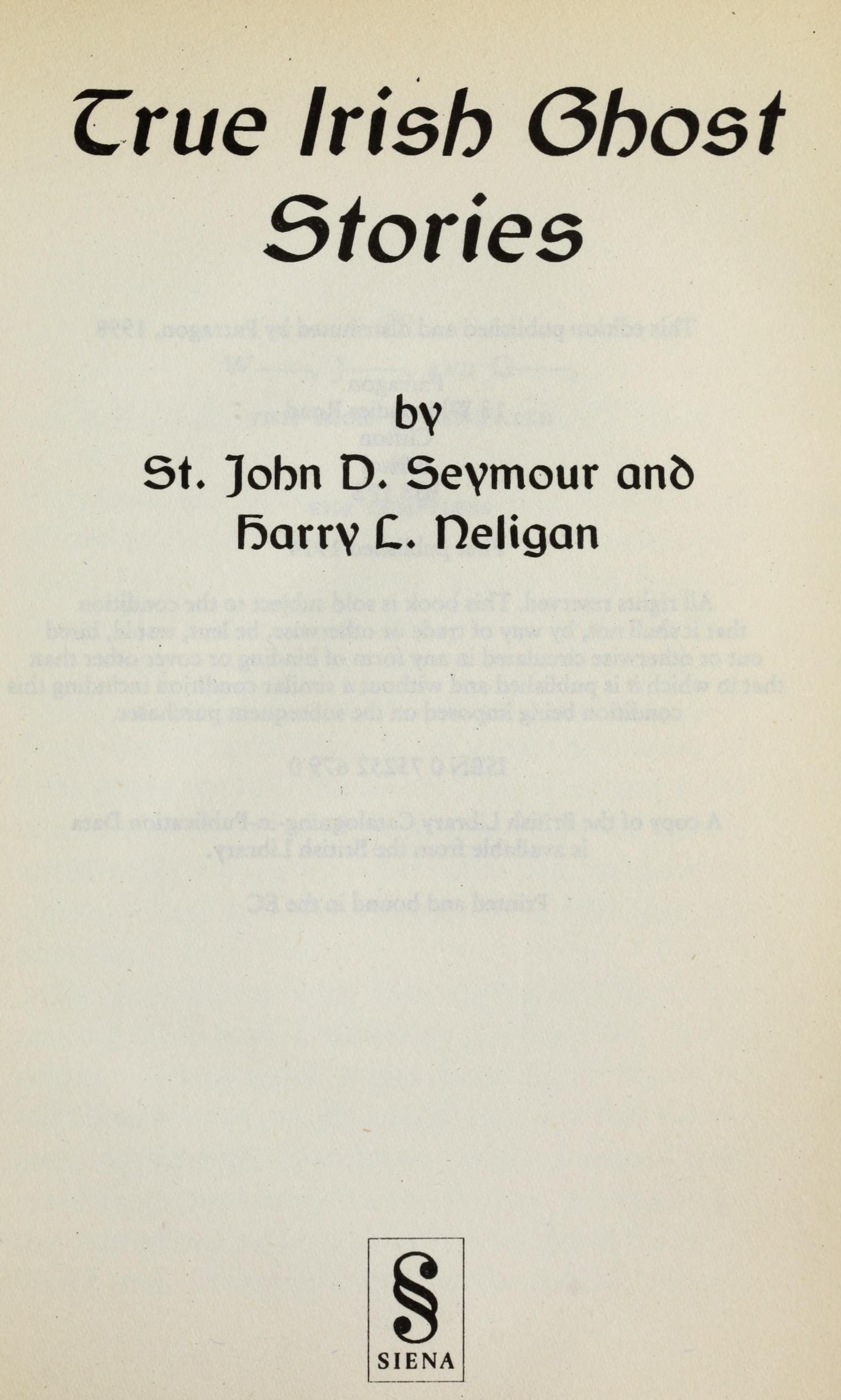 True Irish Ghost Stories