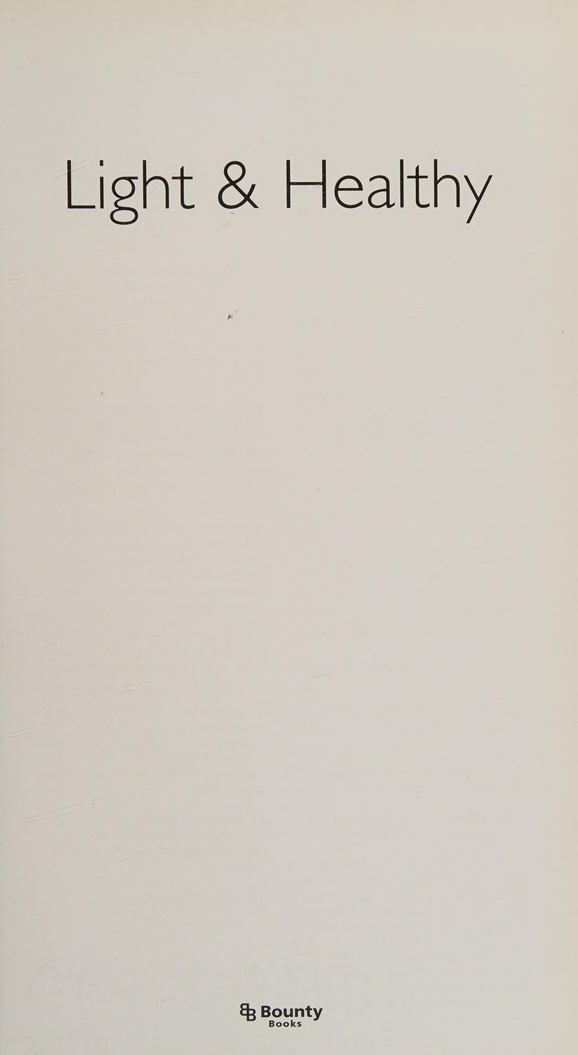 Cook'S Library: Light And Healthy