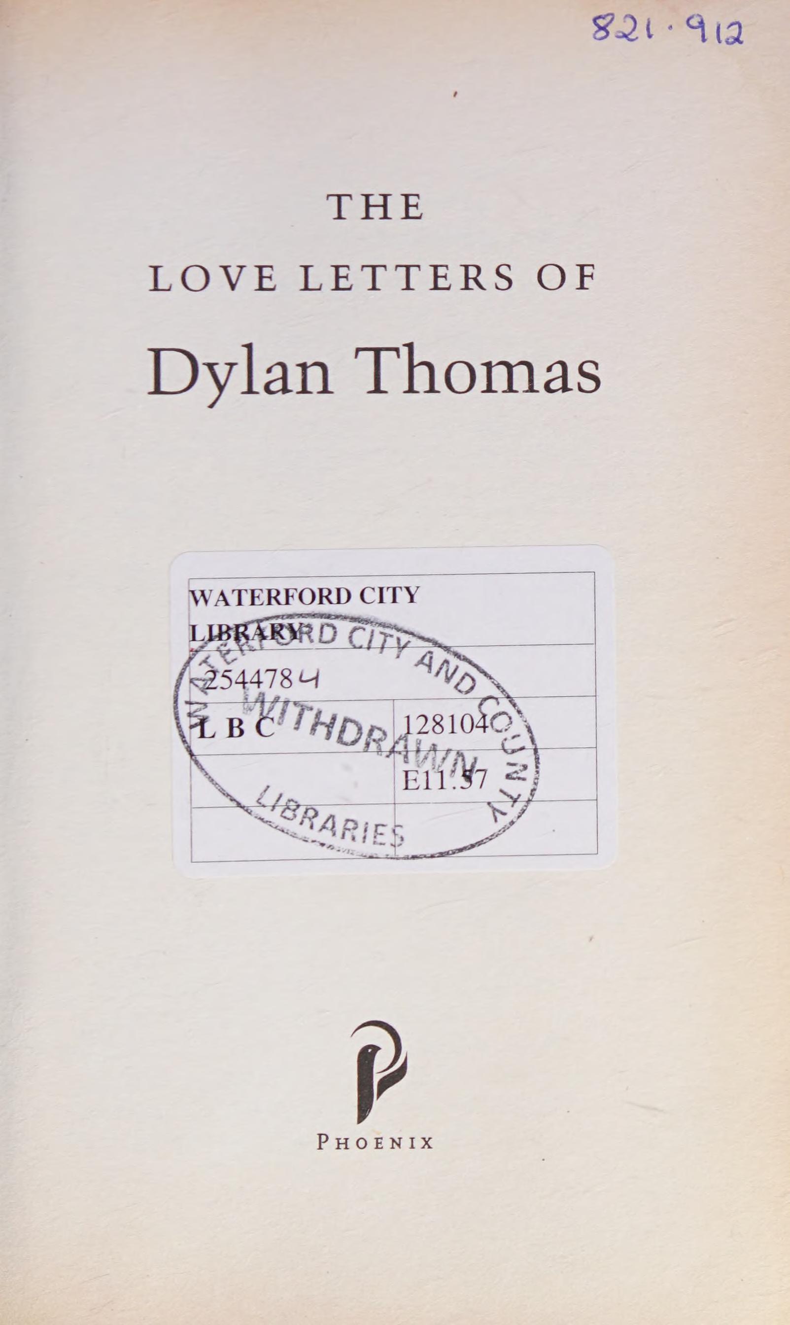 The Love Letters of Dylan Thomas