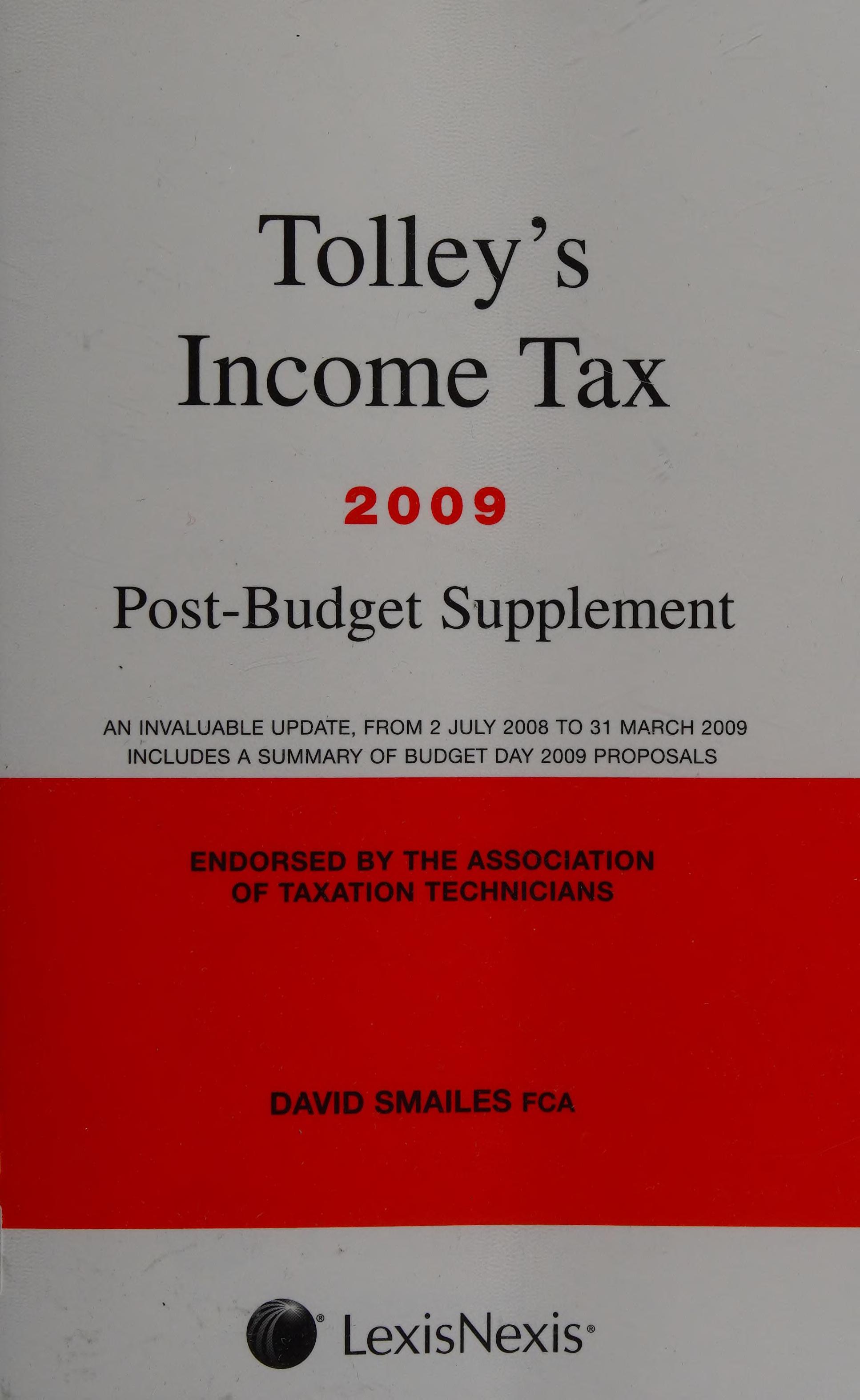Tolley'S Income Tax: Main Manual