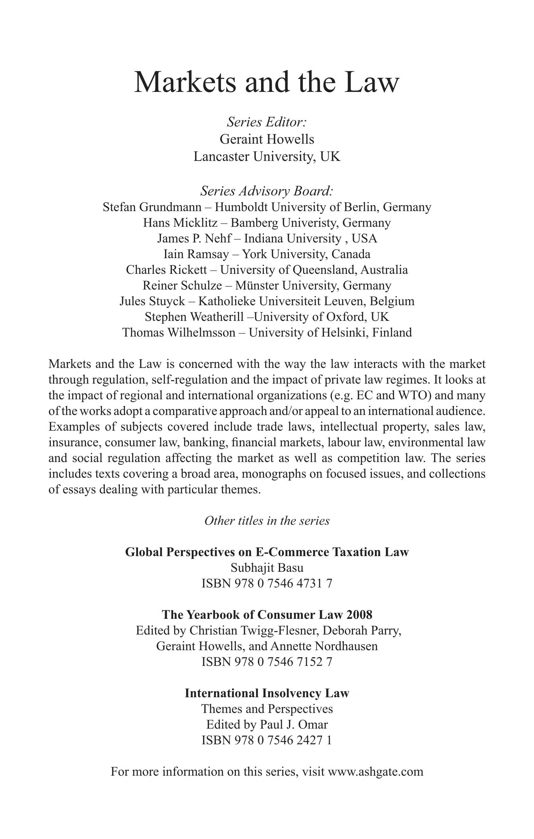 Human Rights in the Market Place
