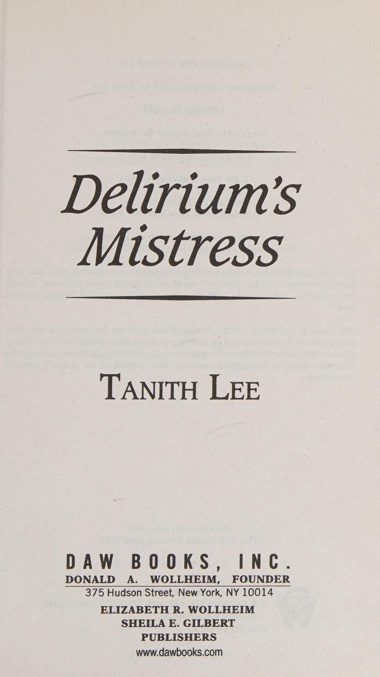 Delirium's Mistress
