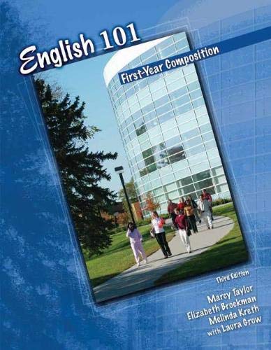 ENGLISH 101: FIRST-YEAR COMPOSITION