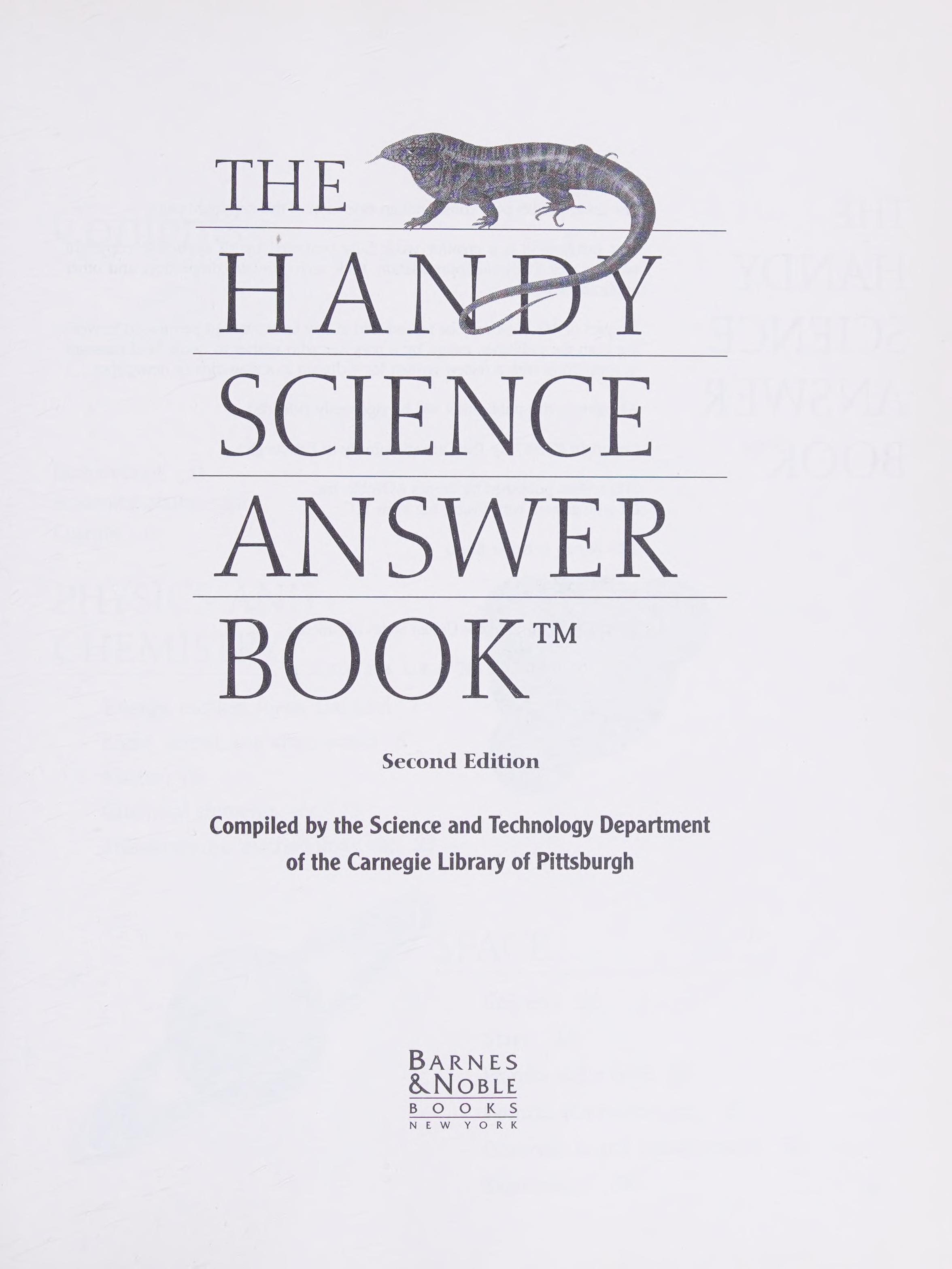 The Handy Science Answer Book