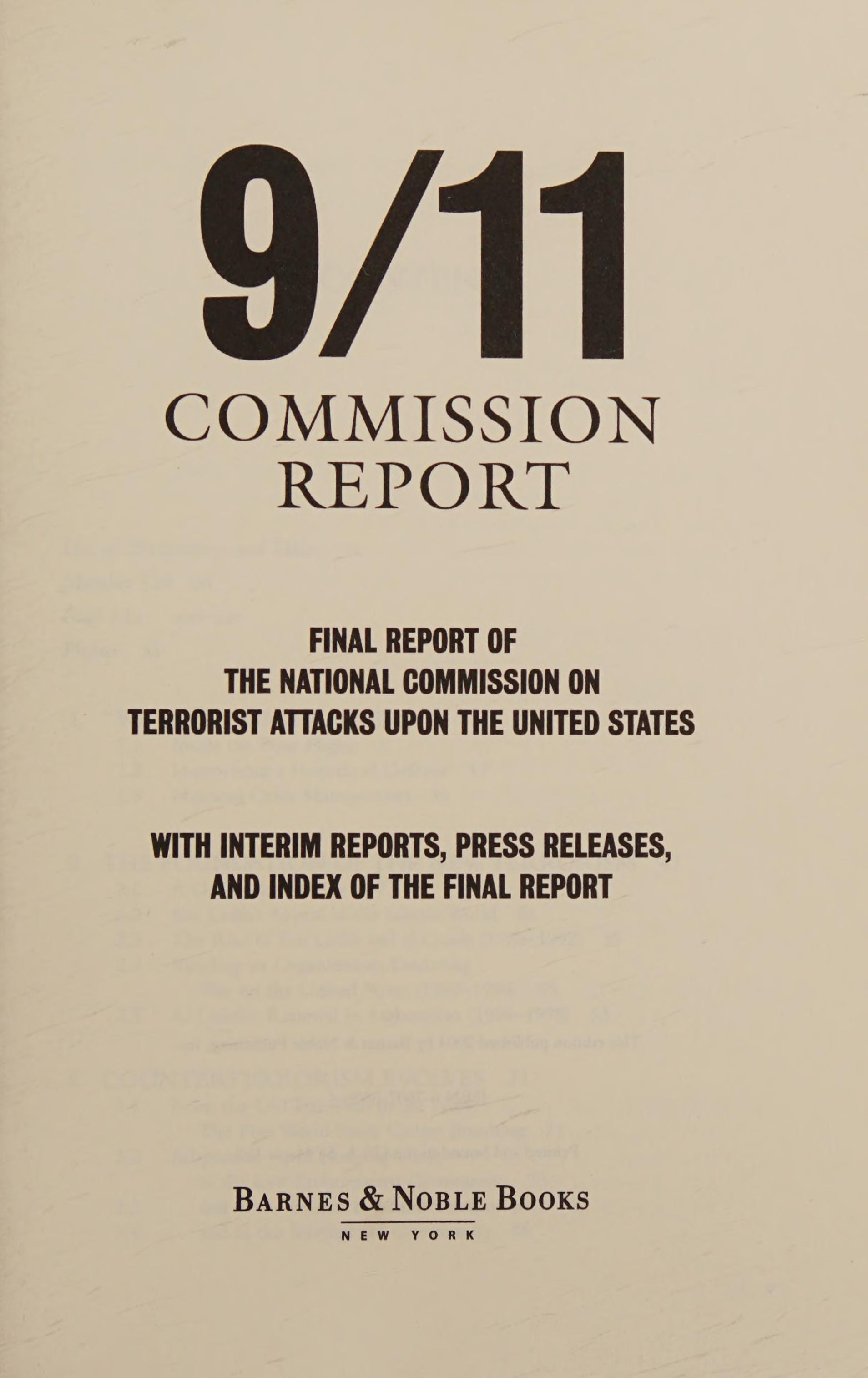 9/11 Commission Report