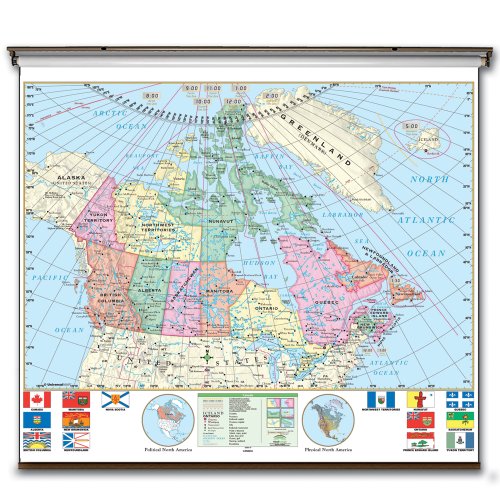 Canada Essential Wall Map W/Backboard