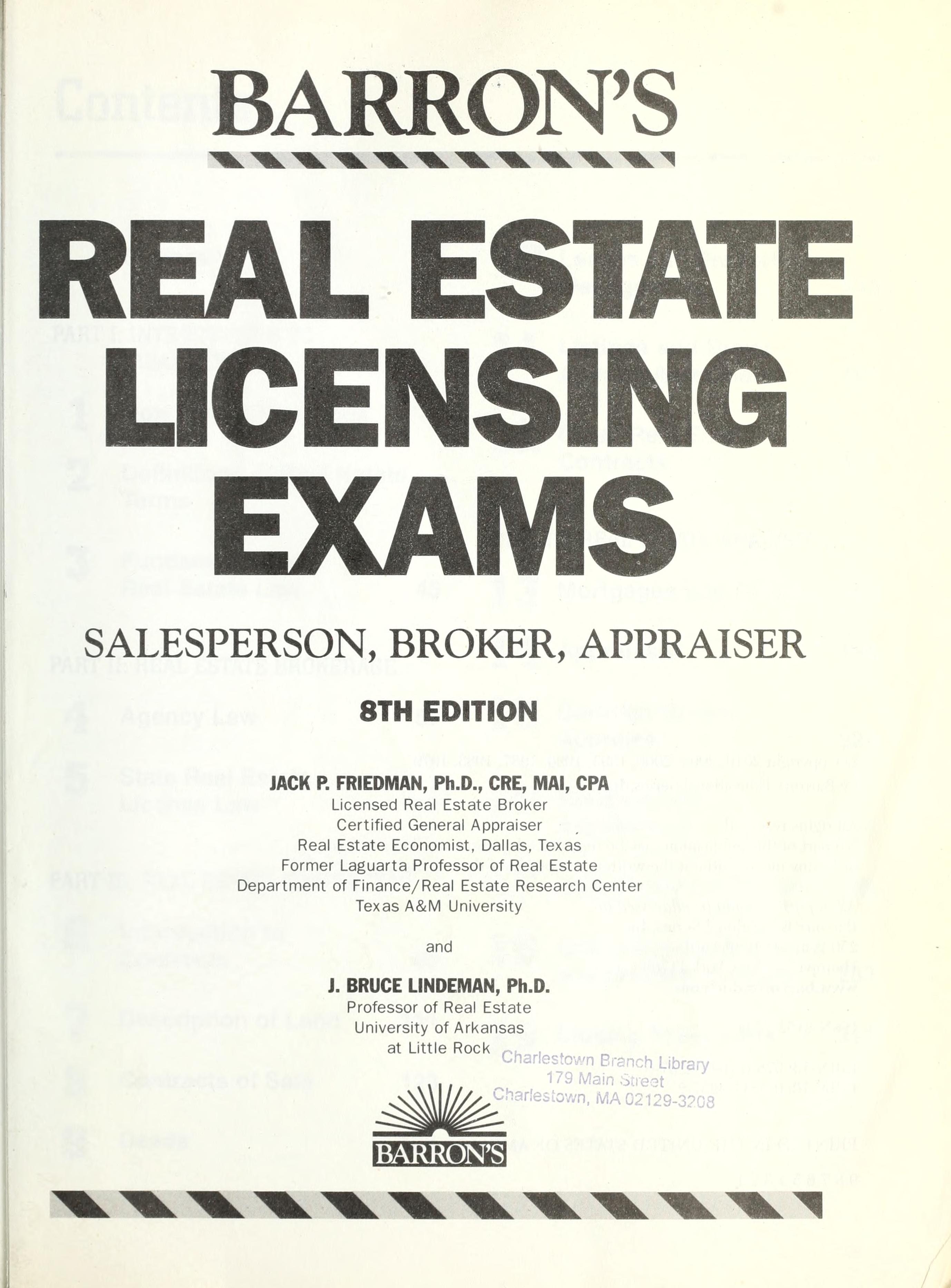 Barron's Real Estate Licensing Exams