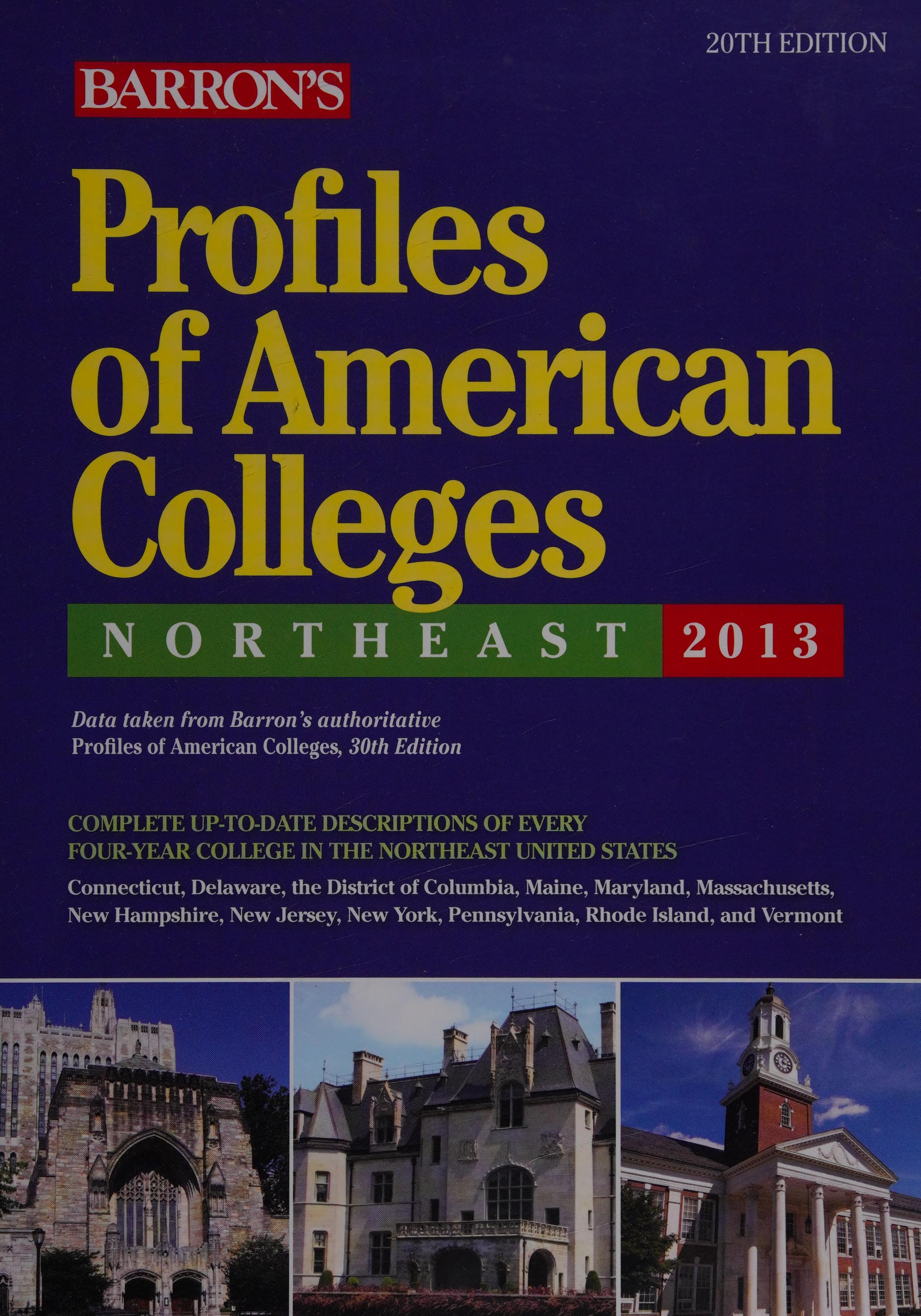 Barron'S Profiles Of American Colleges 2013: Northeast, Regional Edition