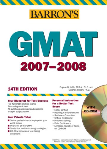 Barron s GMAT 2007 2008 with CD ROM Barron s How to Prepare for the Gmat Graduate Management Admission Test