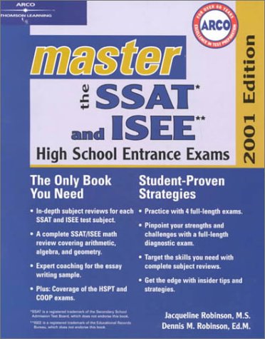 Arco Master The Ssat And Isee 2001: High School Entrance Exams