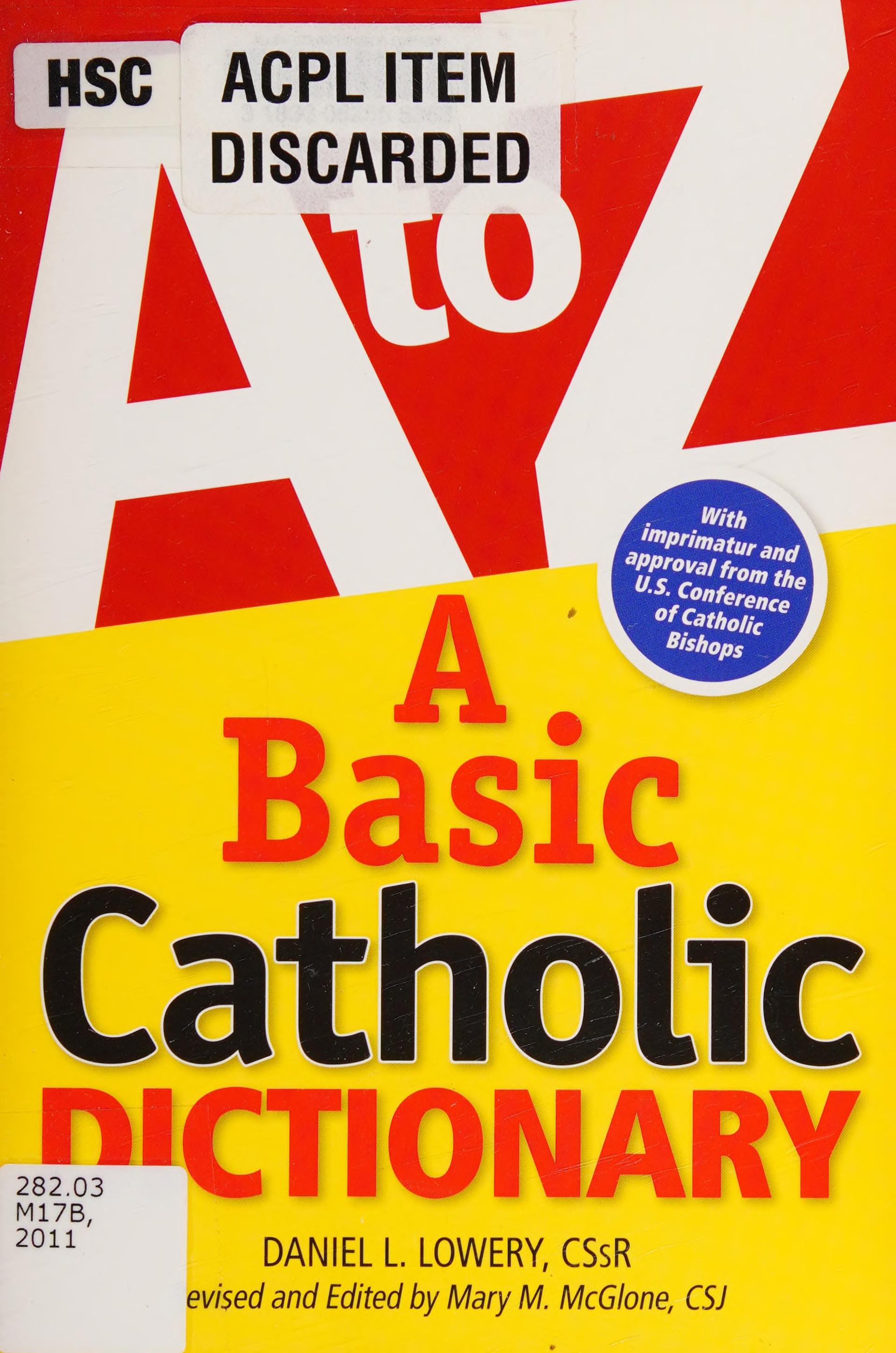 A basic Catholic dictionary