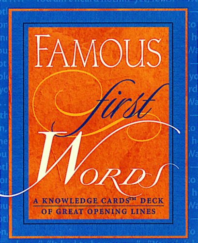 Famous First Words Knowledge Cards Deck