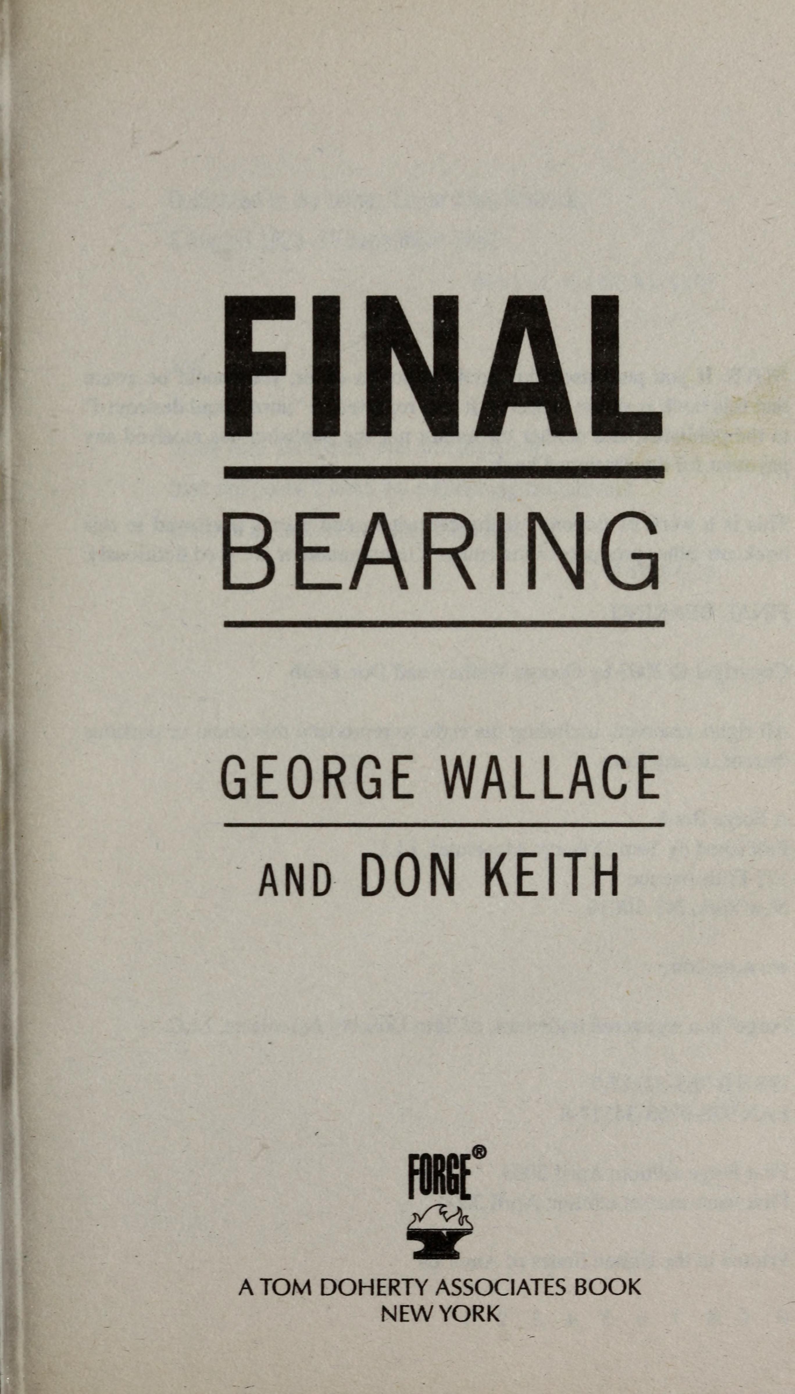 Final bearing