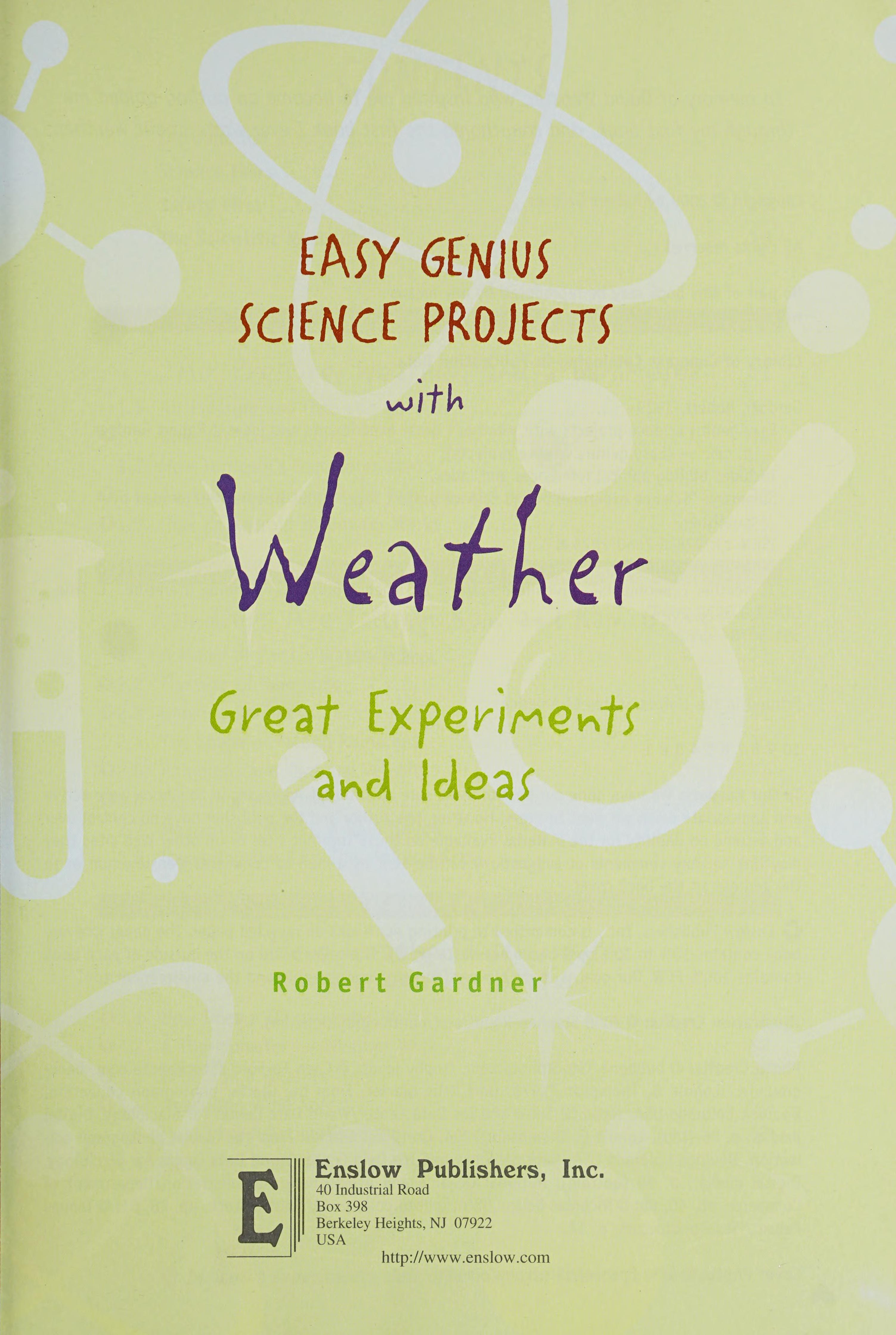 Easy Genius Science Projects with Weather