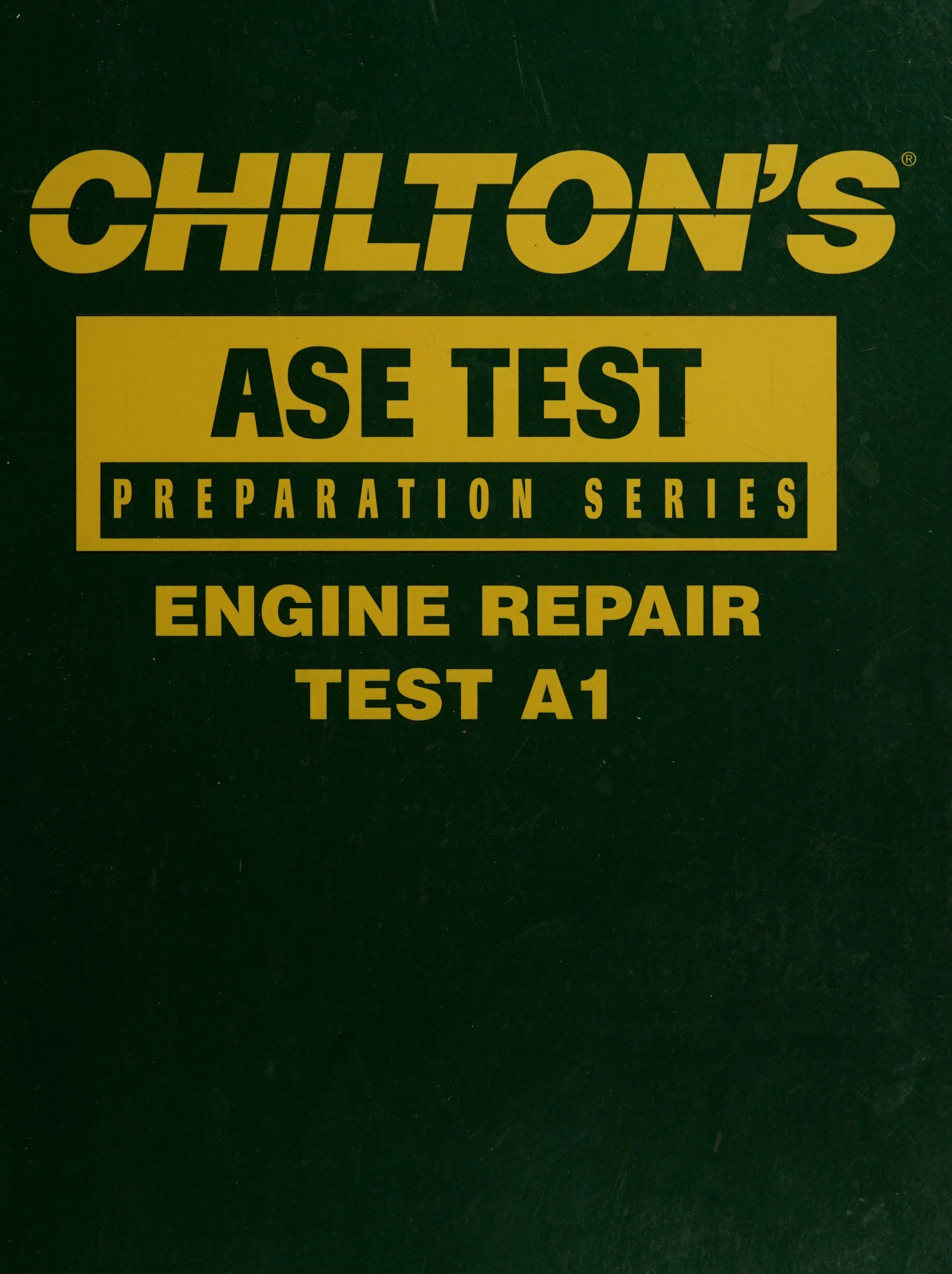 Chilton's Engine Repair