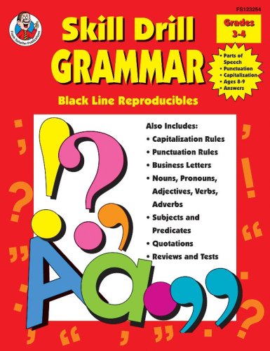Skill Drill Grammar, Grades 3 To 4