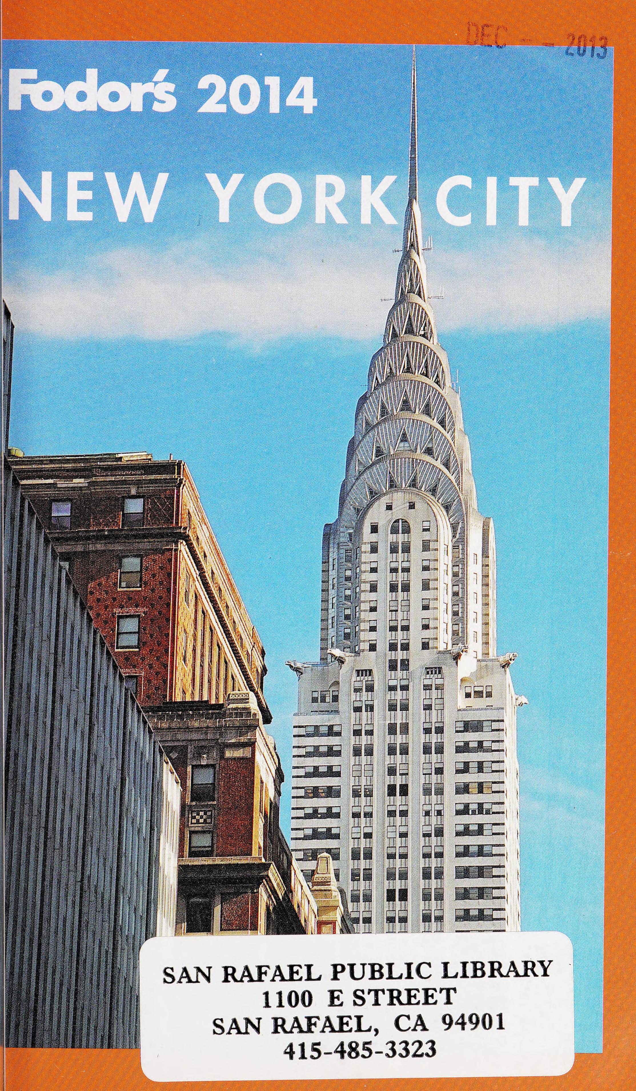 Fodor's New York City 2014