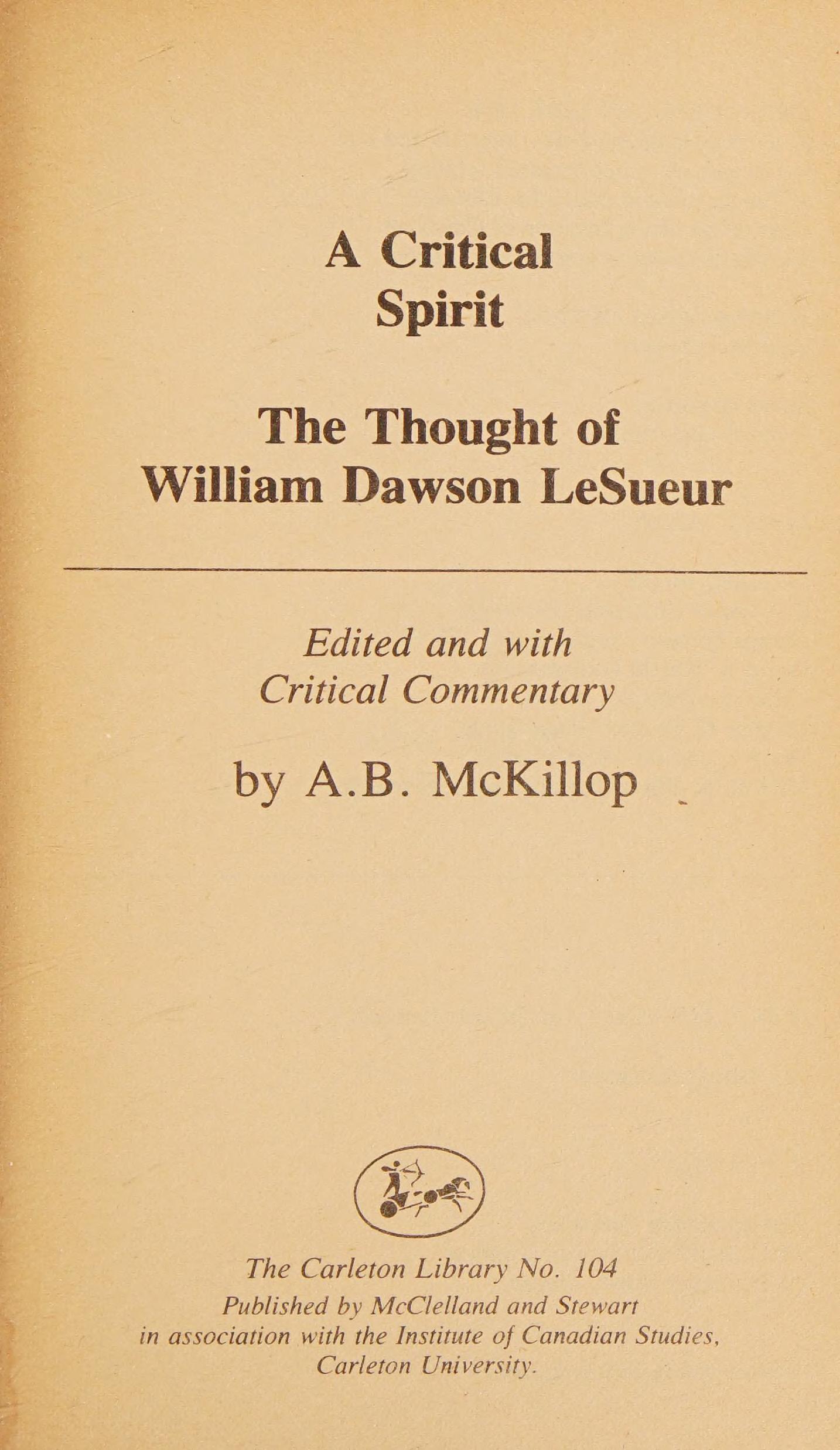 A 'Critical Spirit
