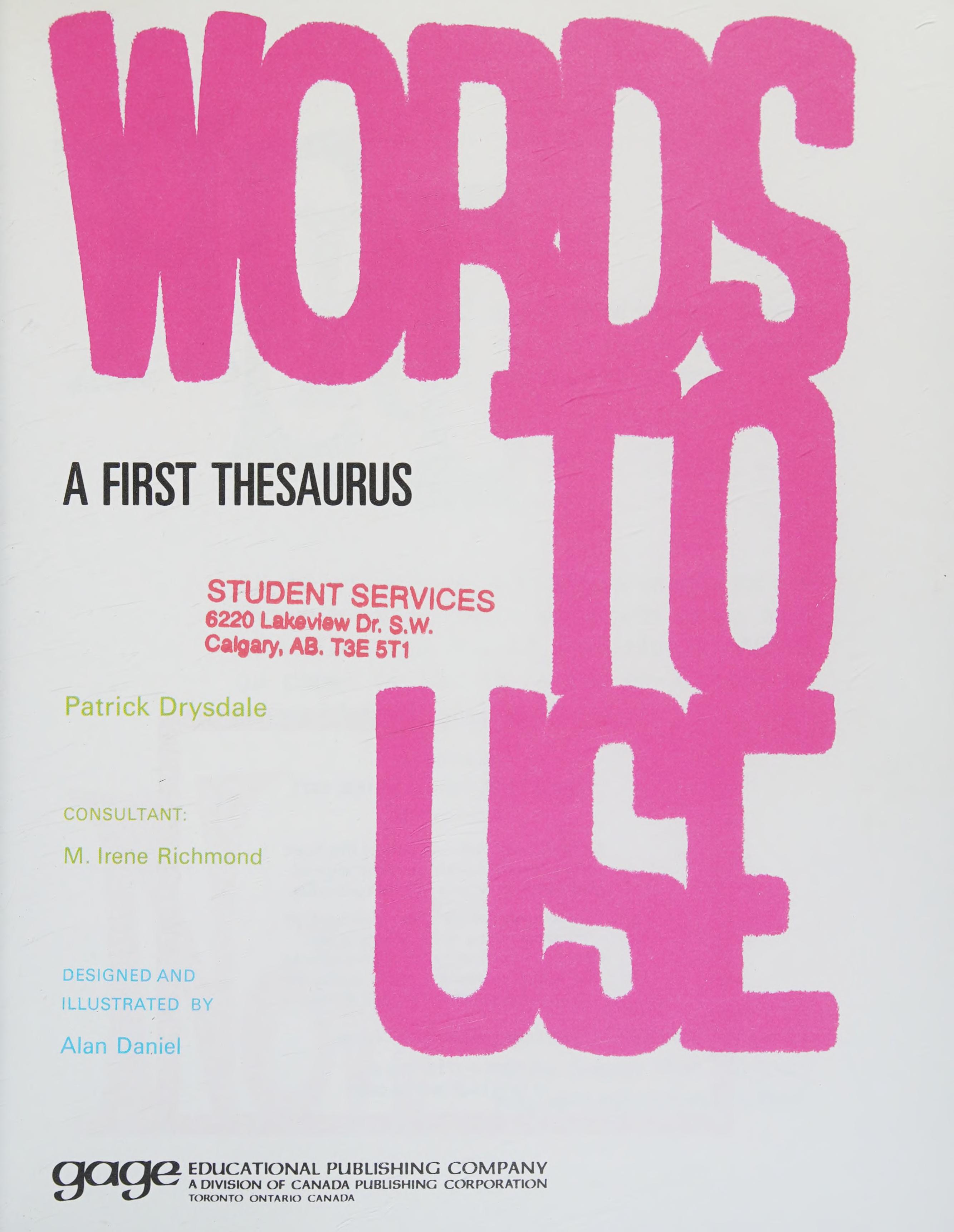 Words To Use: A Primary Thesaurus