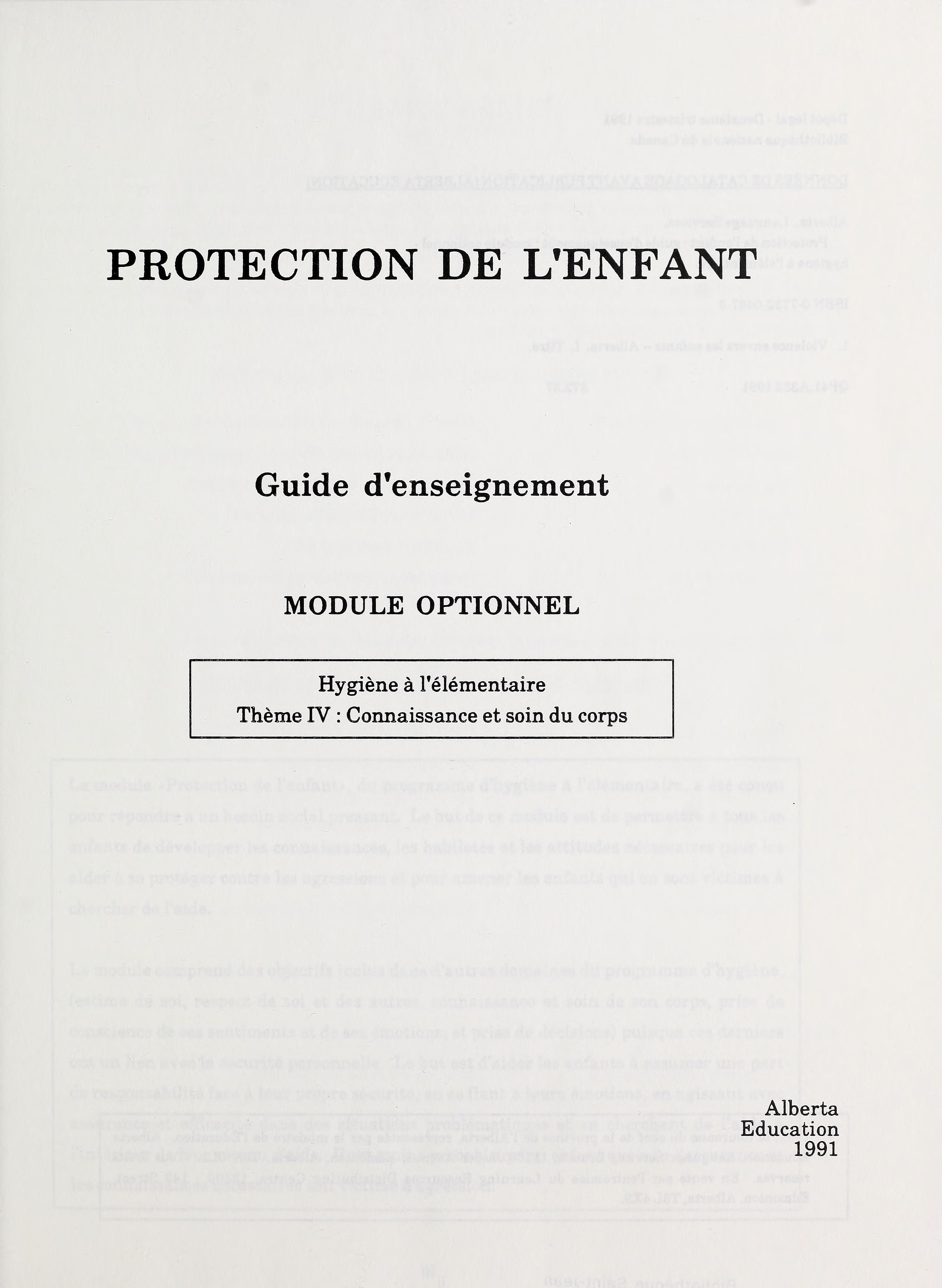 Protection de L'Enfant