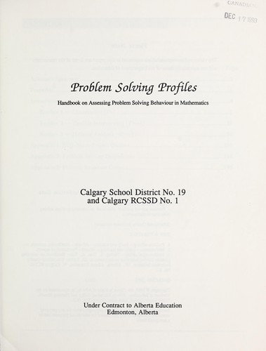 Problem Solving Profiles