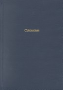 Bibliographies For Biblical Research: Colossians