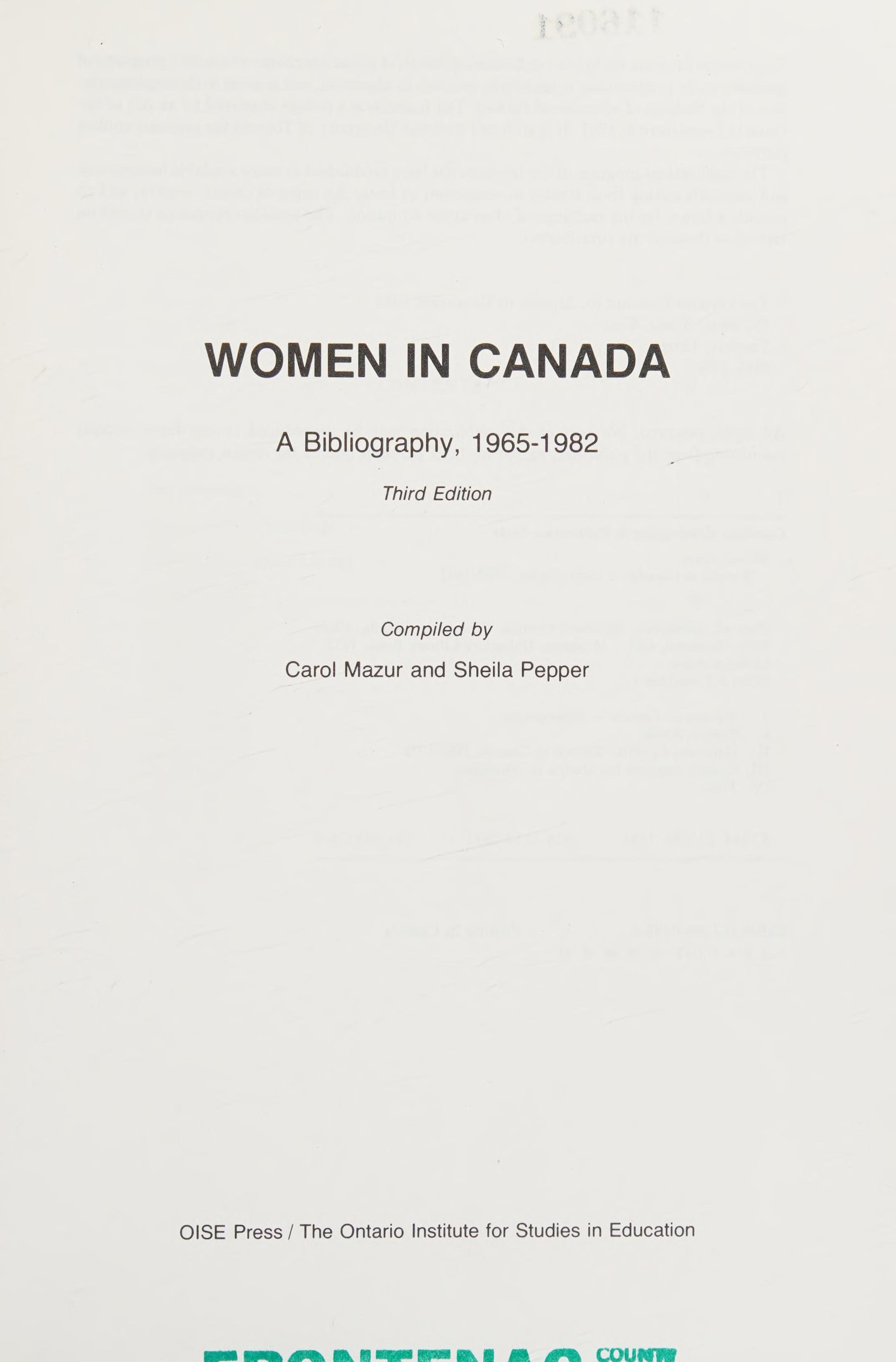 Women in Canada