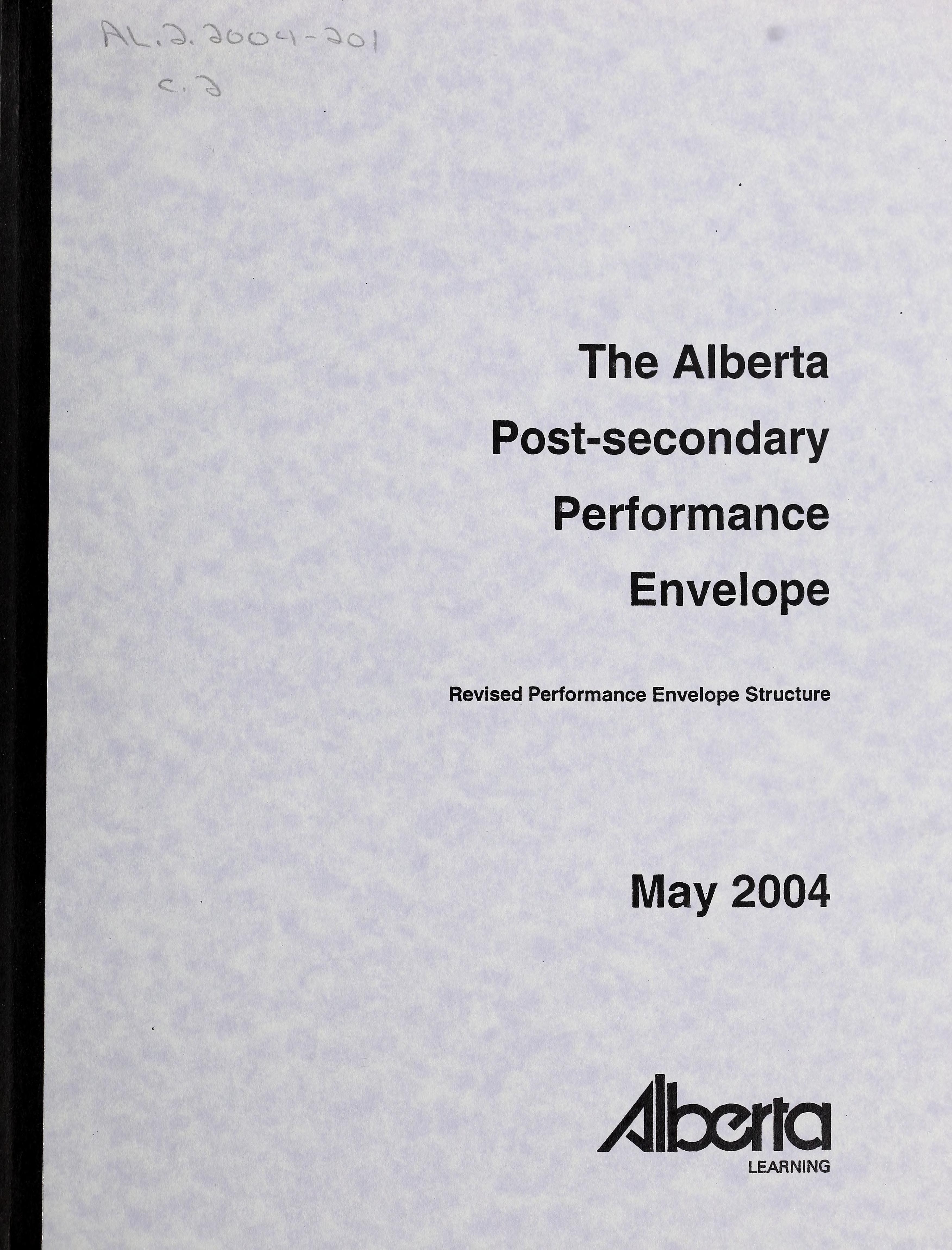 The Alberta Post-Secondary Performance Envelope