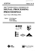 2004 7th International Conference On Signal Processing: Proceedings: Icsp'04: Aug. 31-Sept 4, 2004, Beijing, China