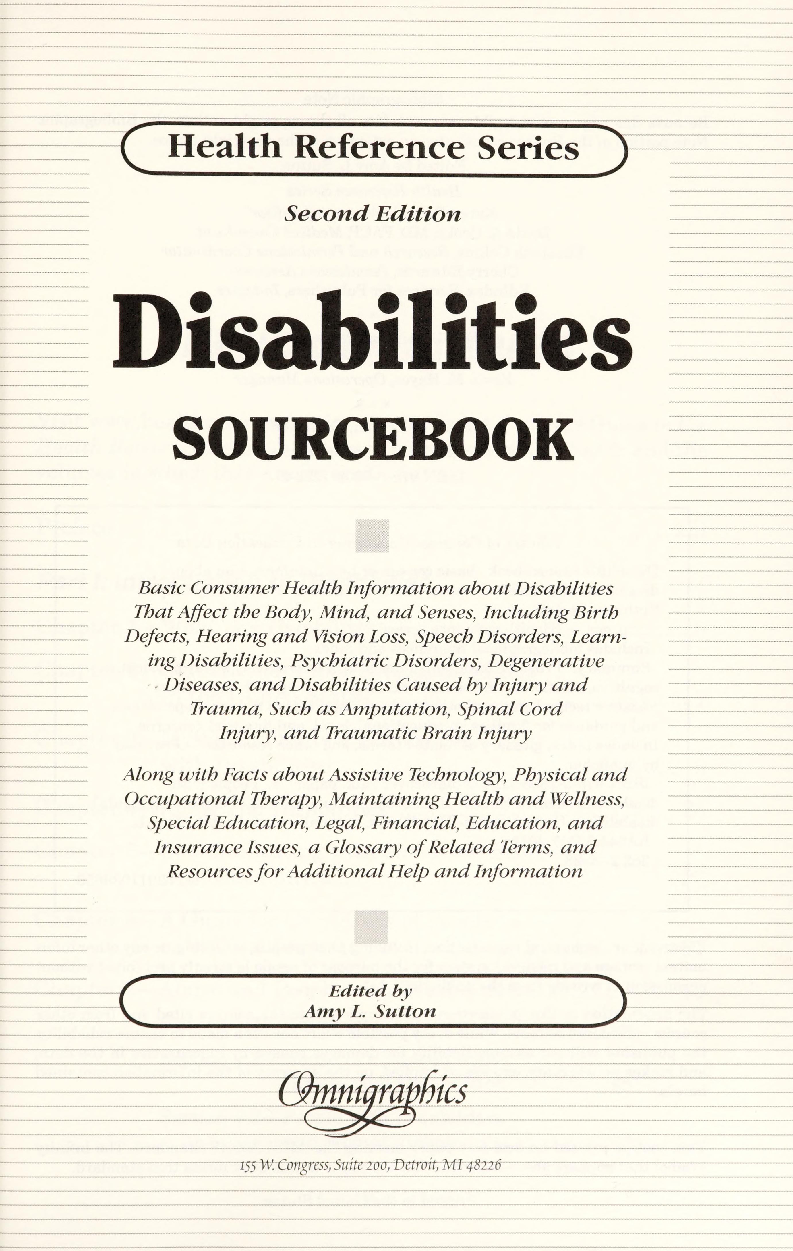 Disabilities Sourcebook