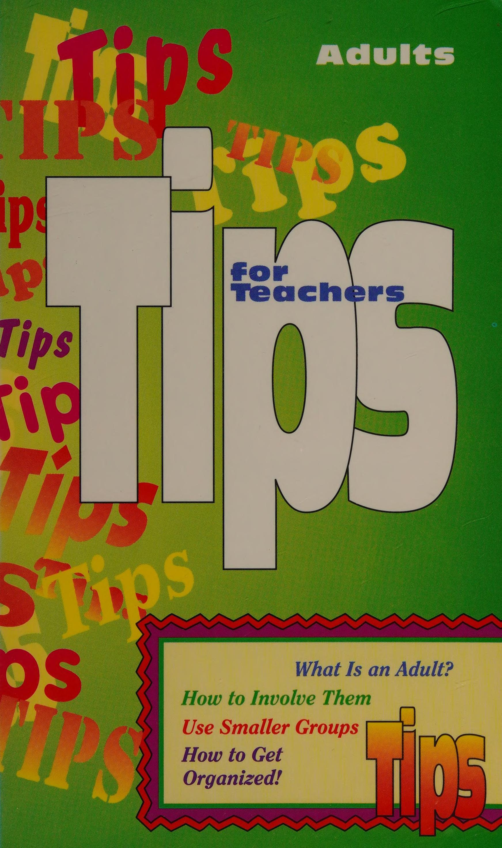 Tips for Teachers