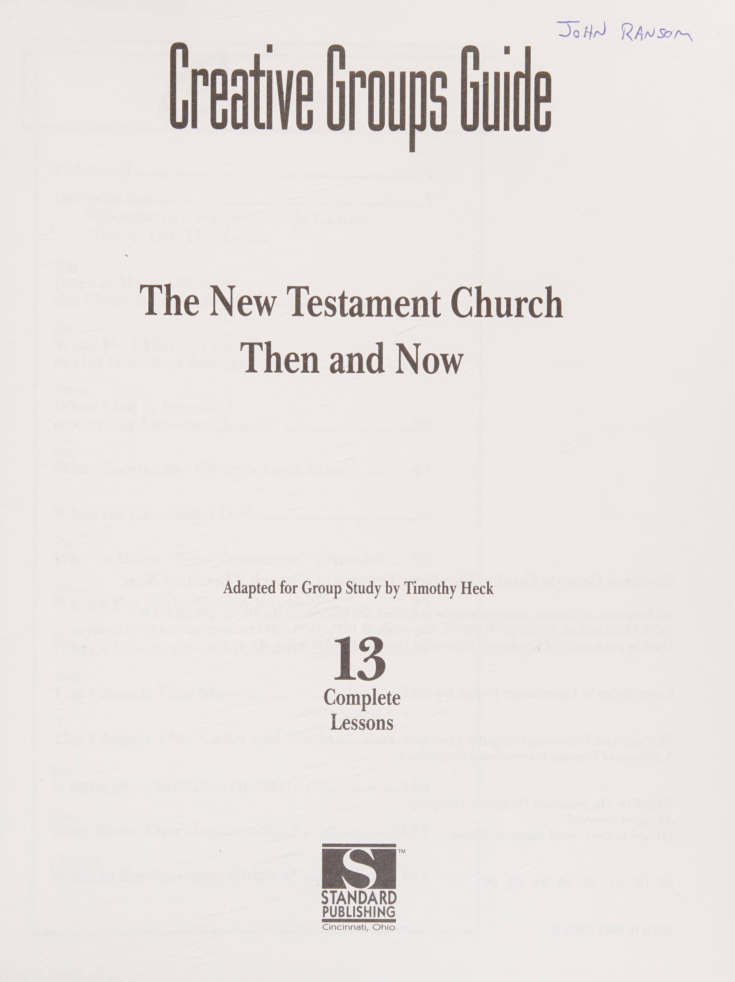 N.T.Church Then/Now-Ab/Gg