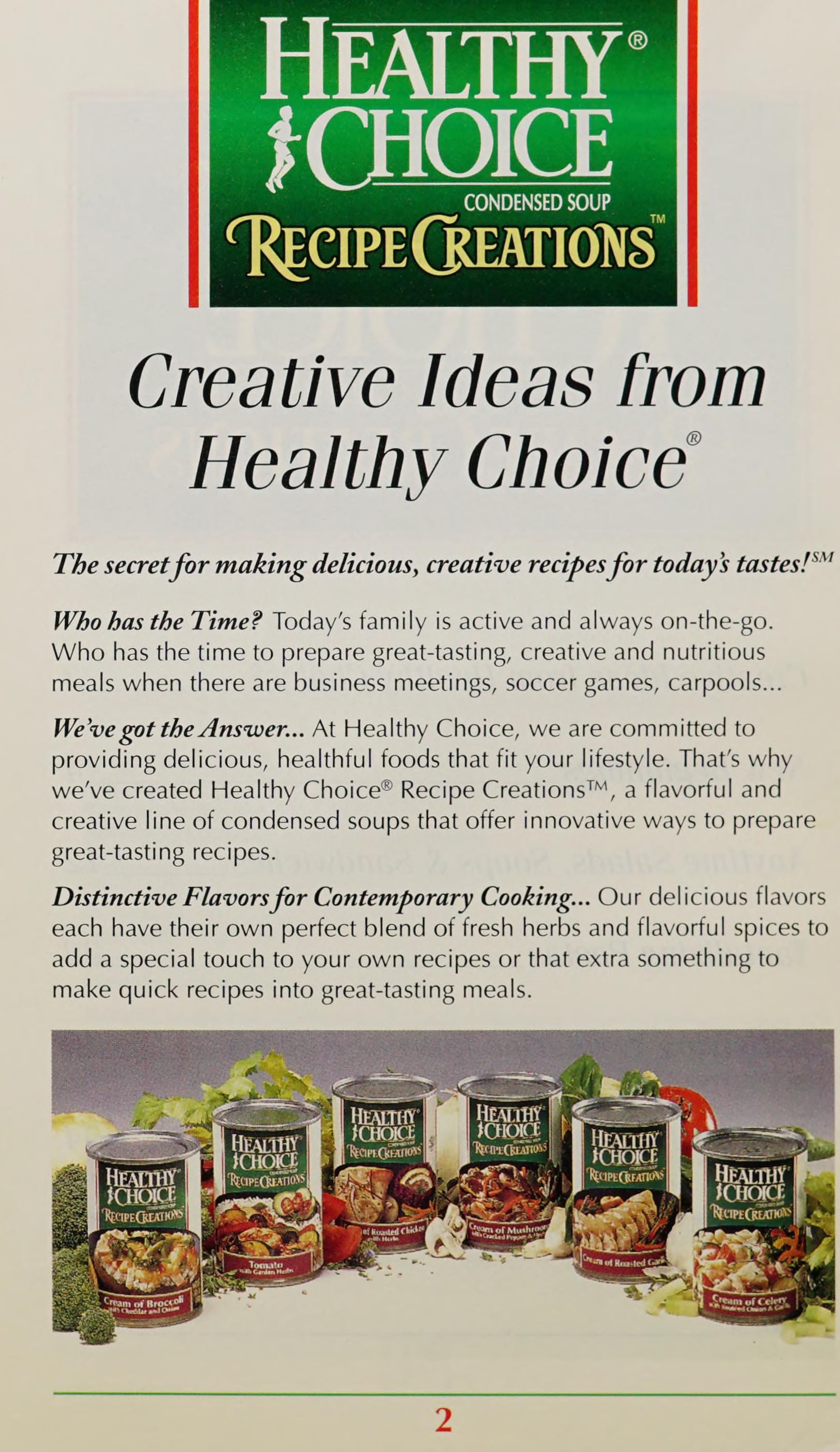 Favorite All-Time Recipes: Healthy Choice Condensed Soup Recipe Creations