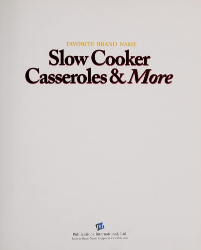 Slow Cooker Casseroles & More