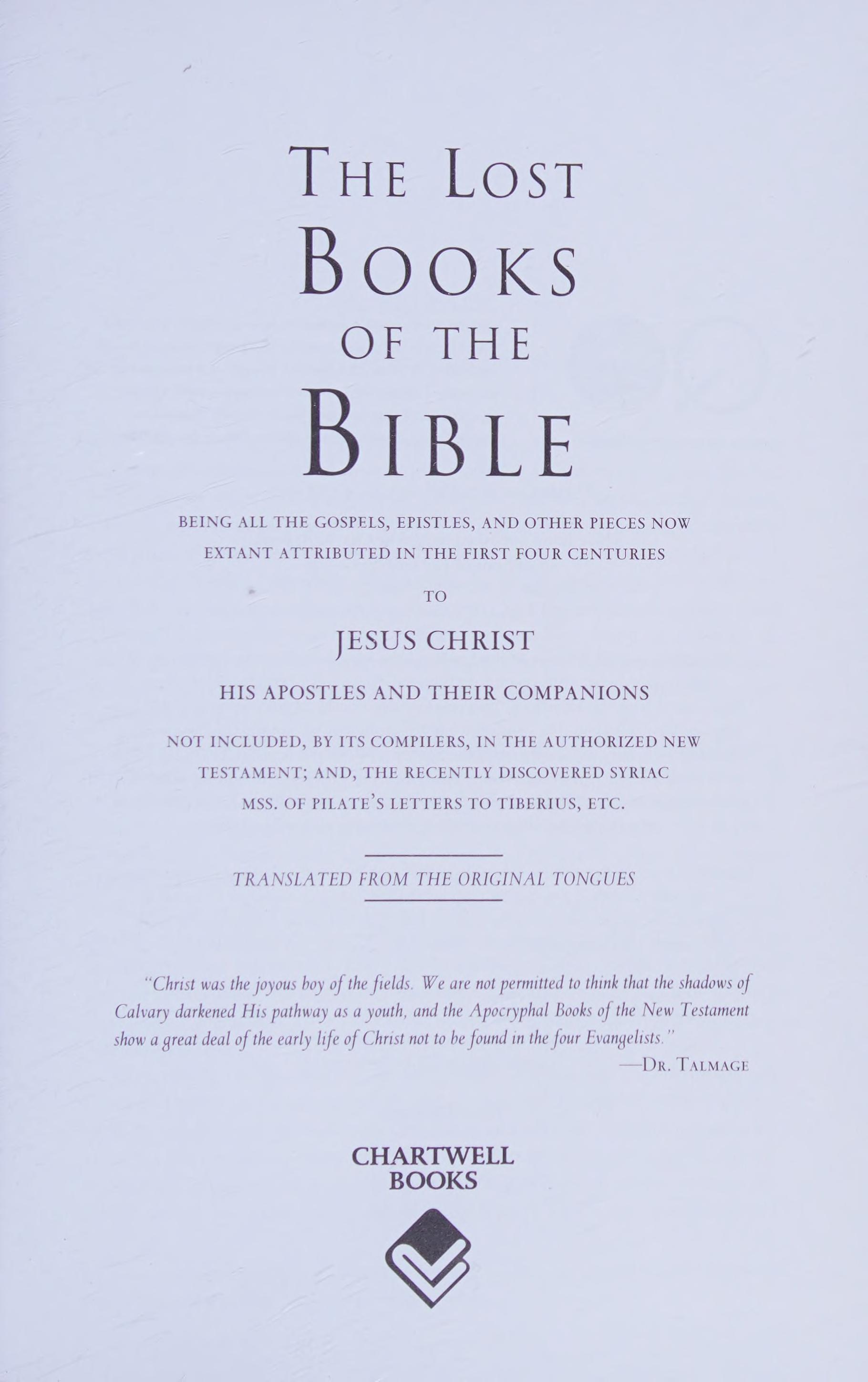 The Lost Books of the Bible
