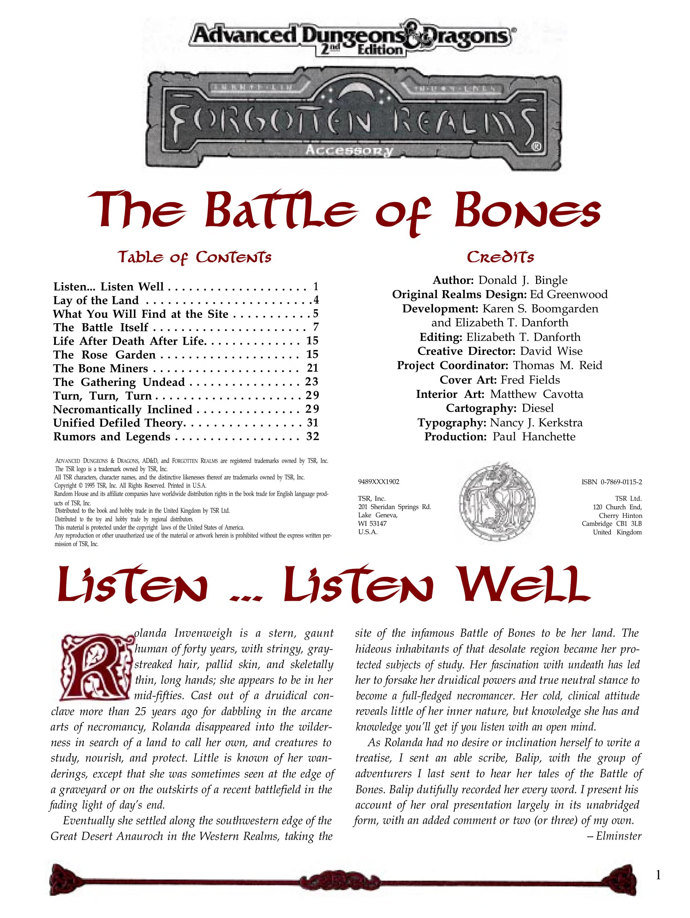 Elminster s Ecologies Appendix I