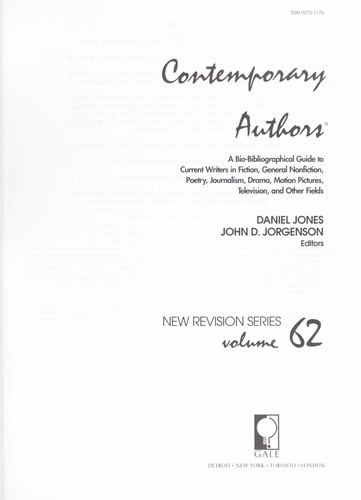 Contemporary Authors New Revision Series