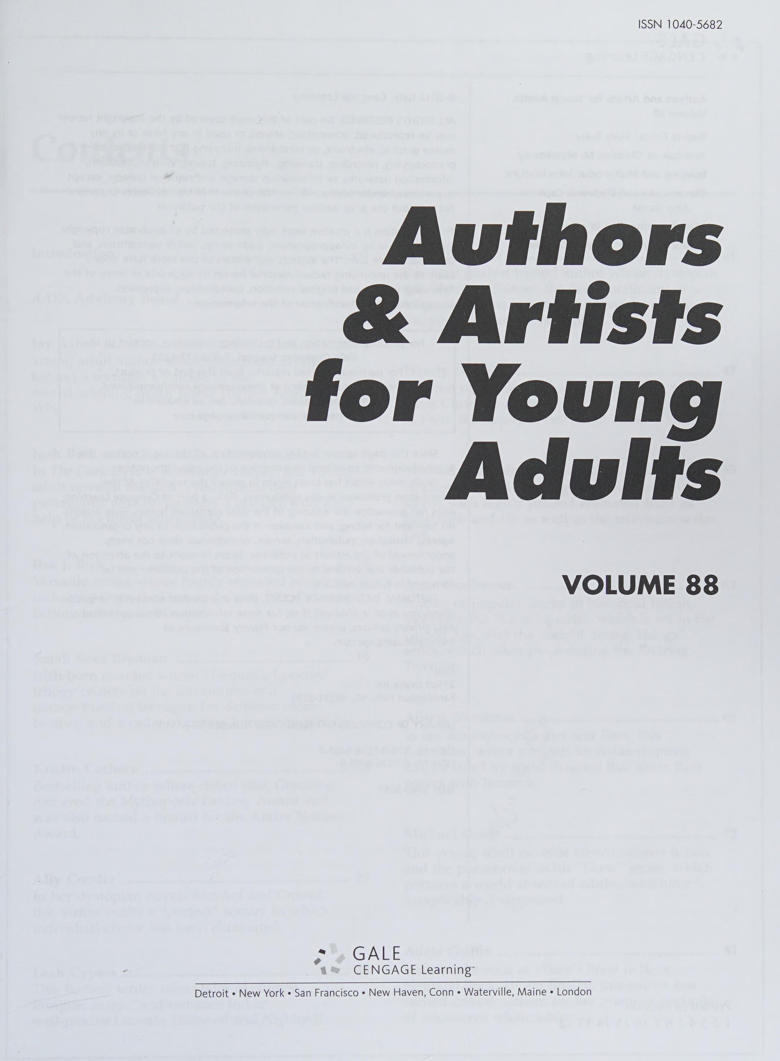 Authors and Artists for Young Adults