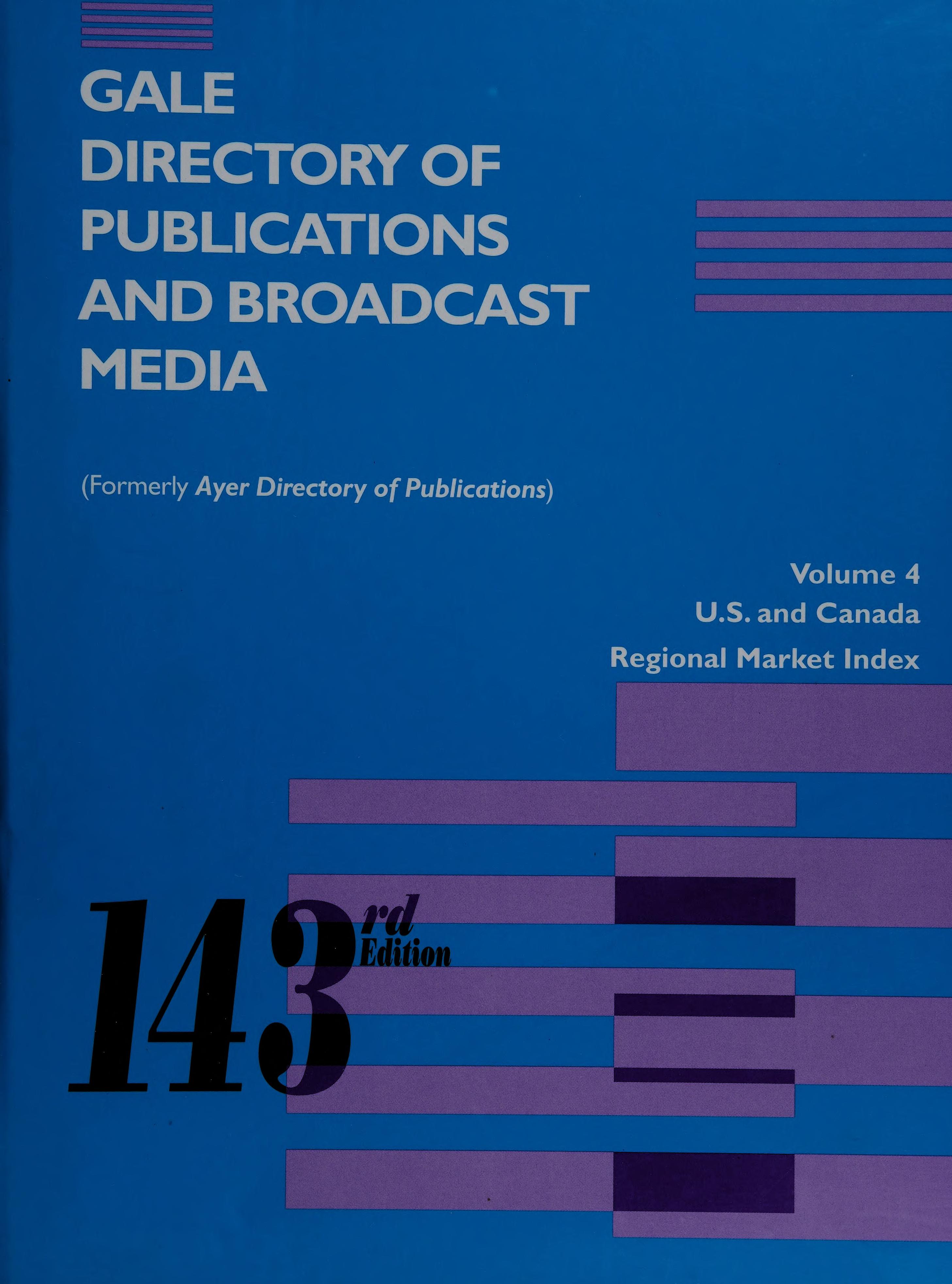 Gale Directory of Publications and Broadcast Media