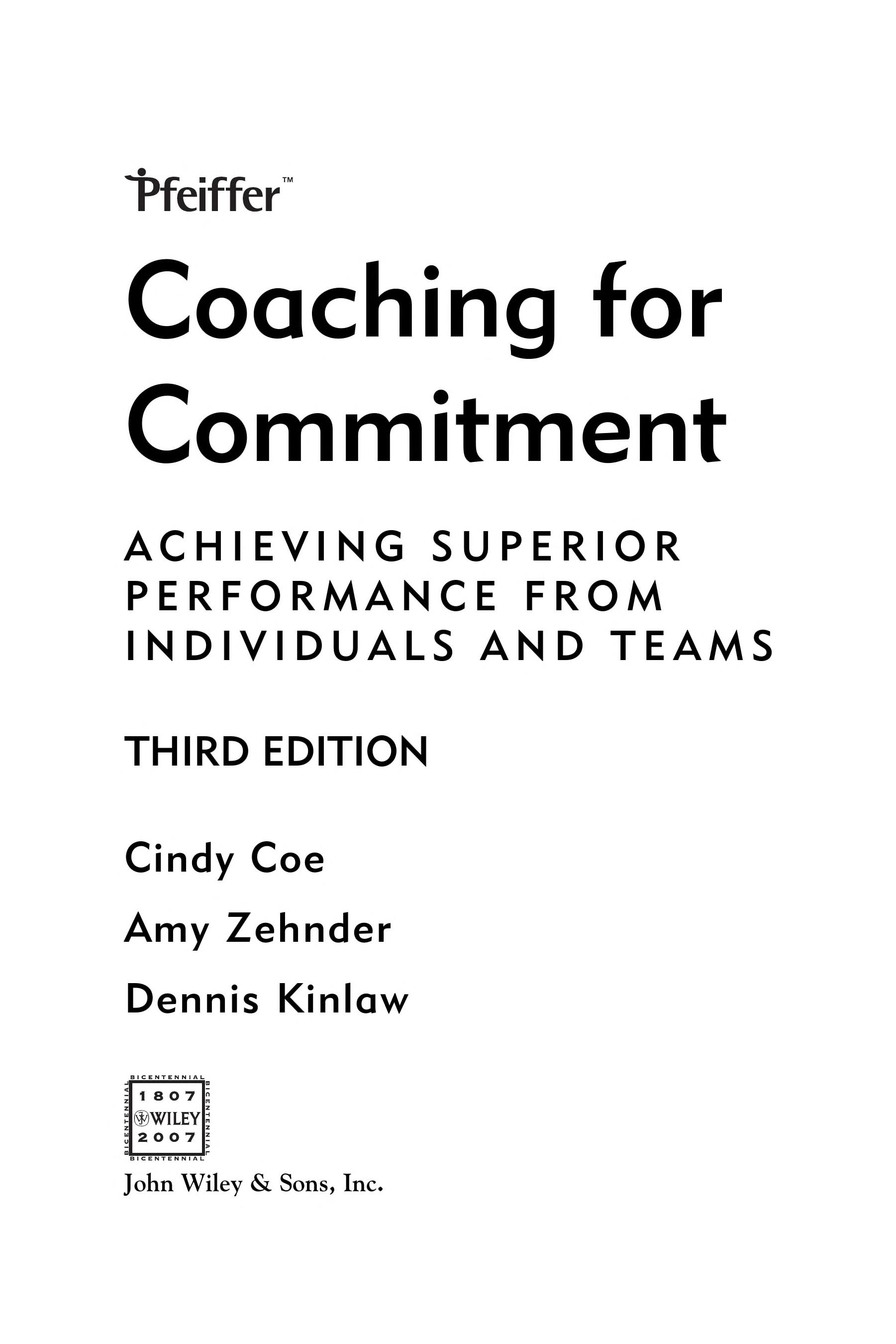 Coaching for Commitment