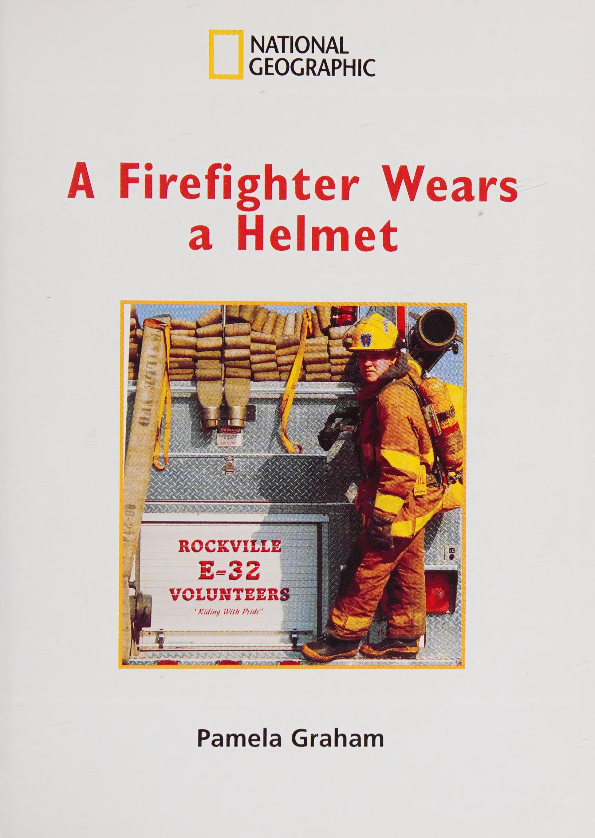 A Firefighter Wears a Helment