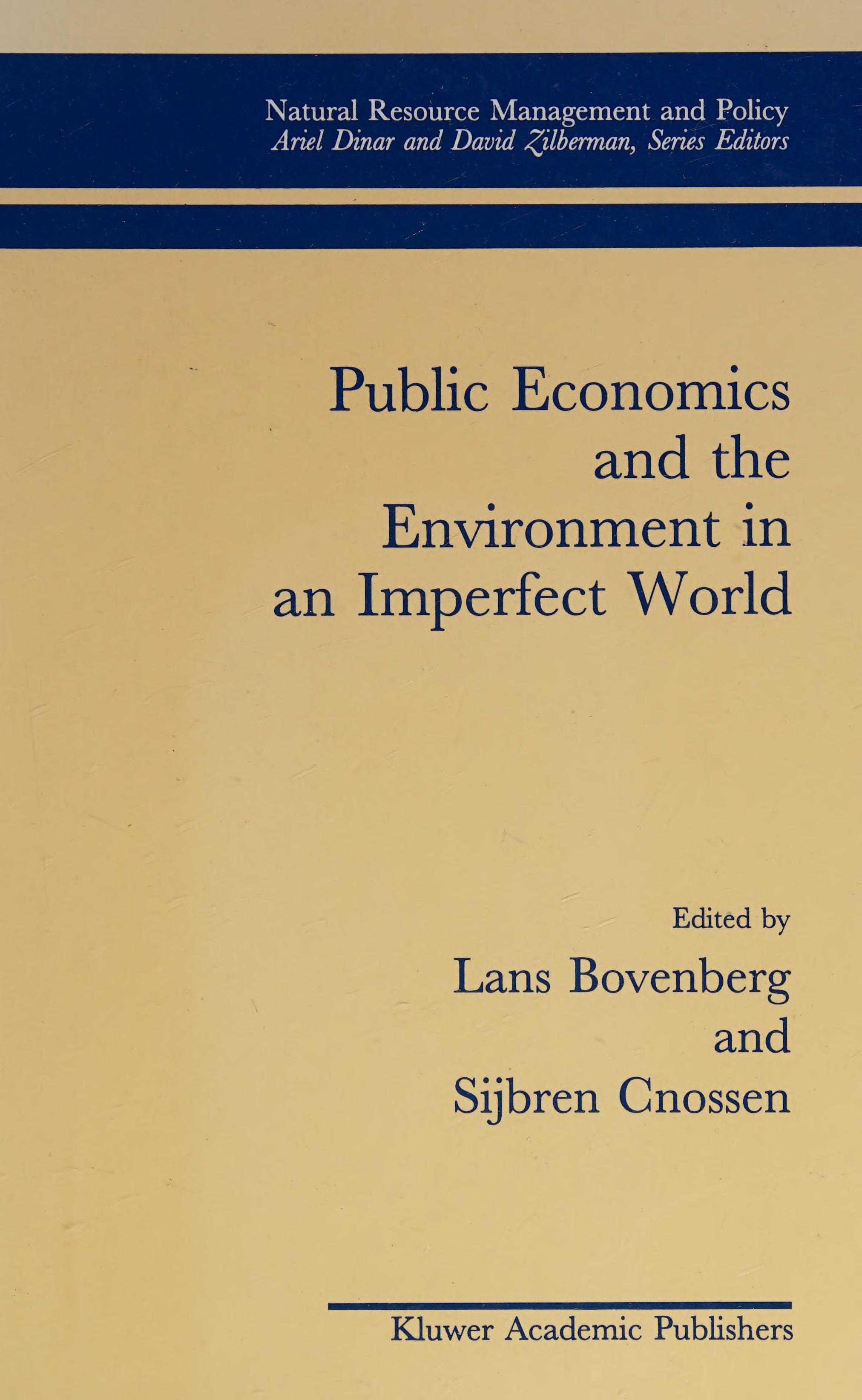 Public economics and the environment in an imperfect world
