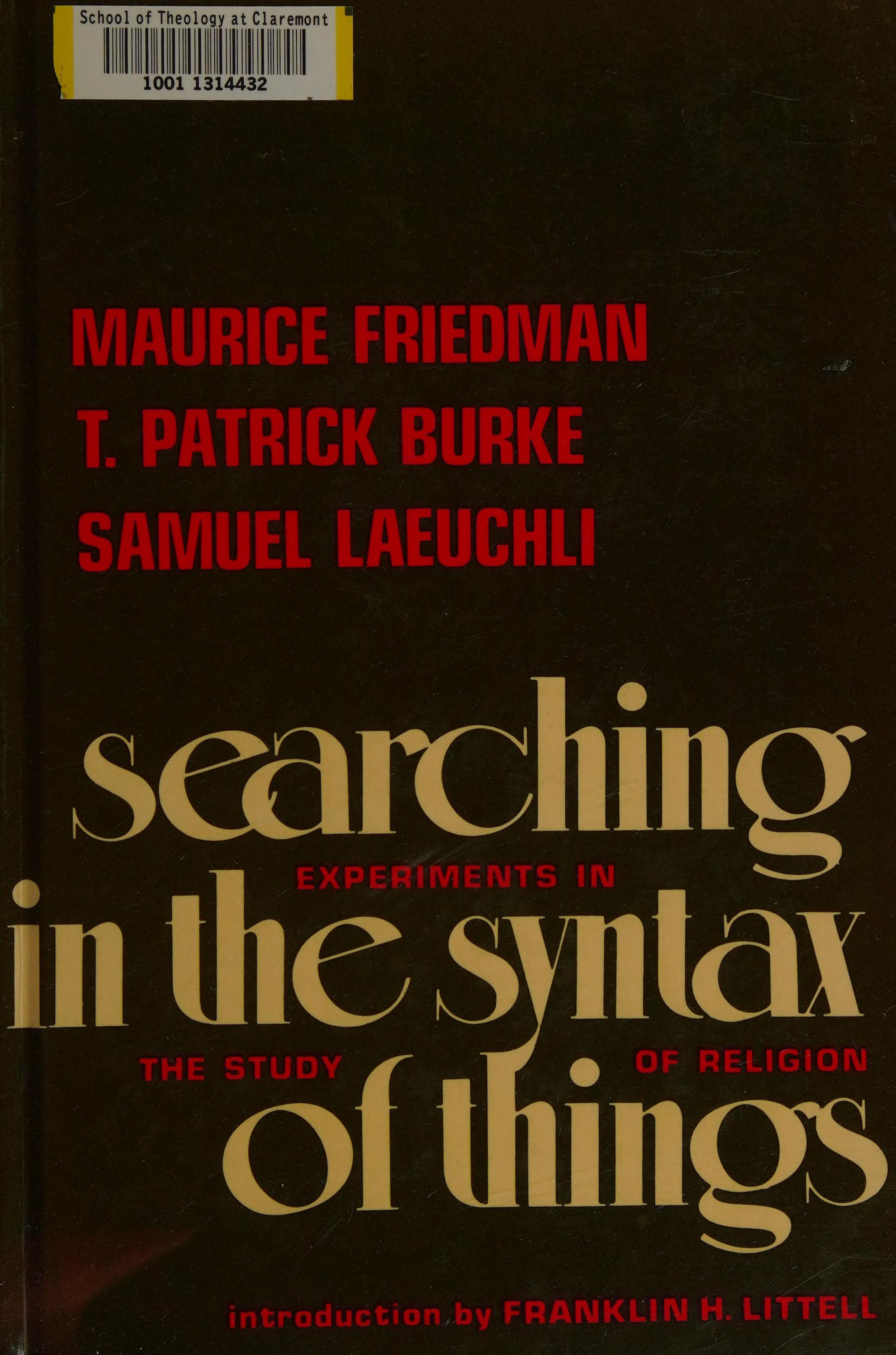 Searching in the Syntax of Things