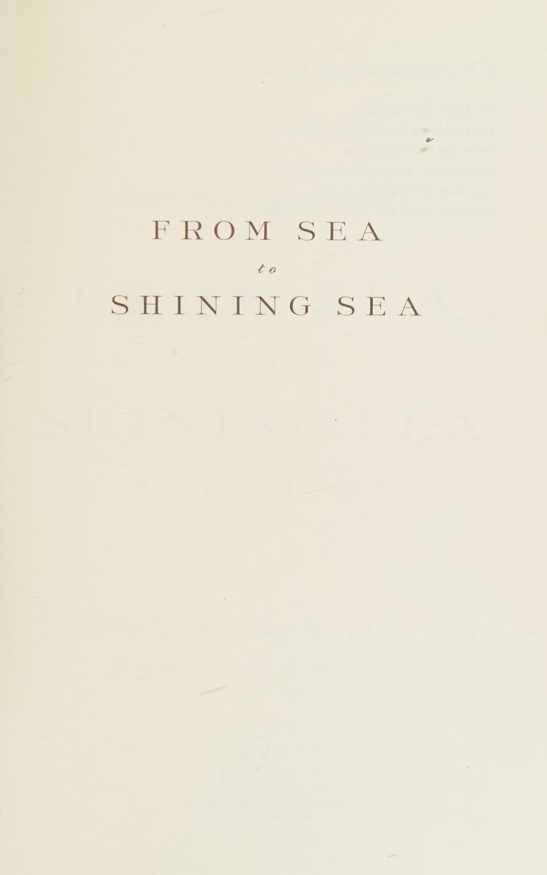 From Sea To Shining Sea