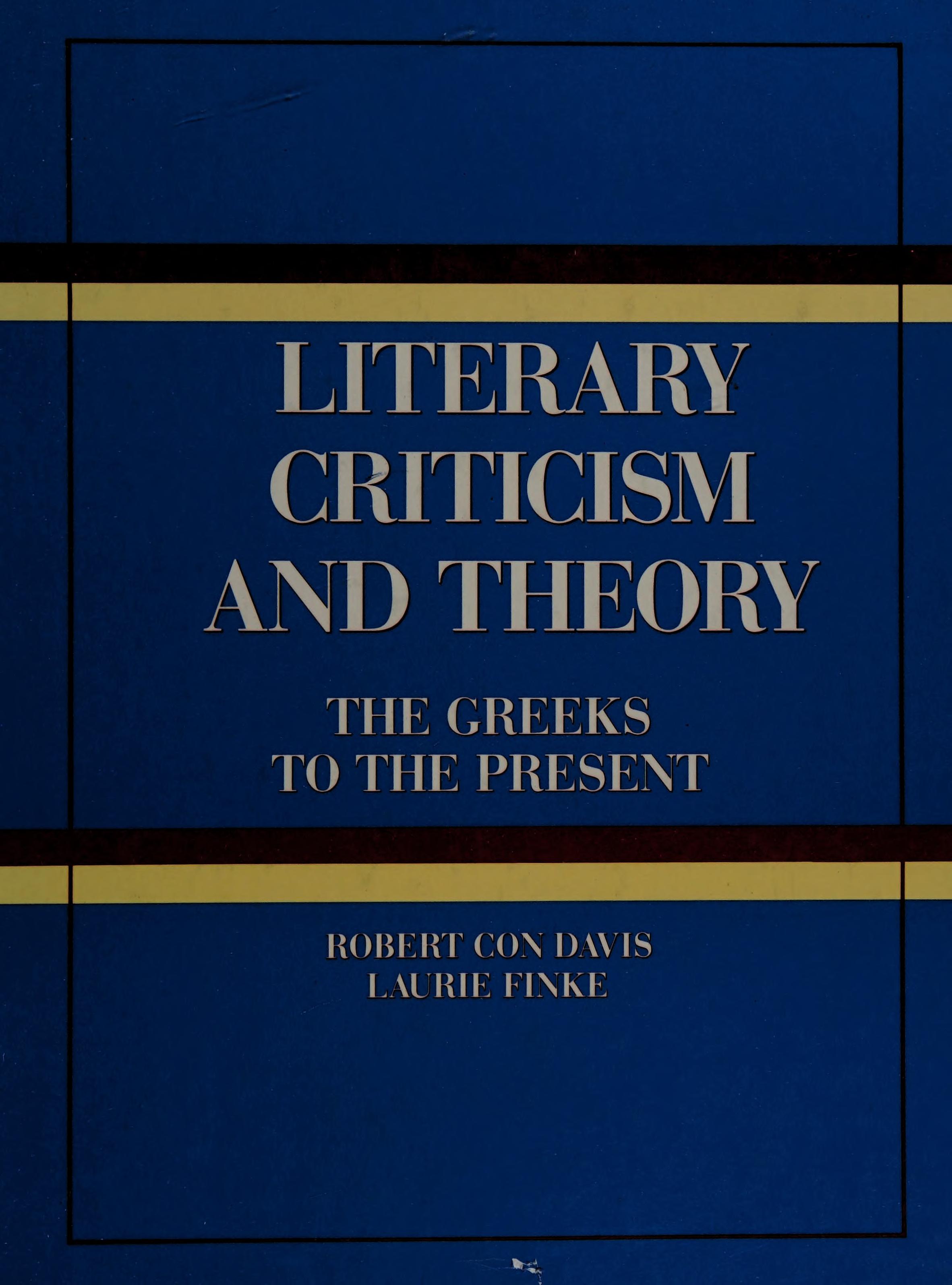 Literary Criticism and Theory