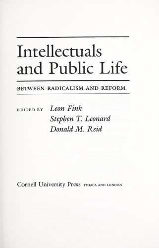 Intellectuals and Public Life