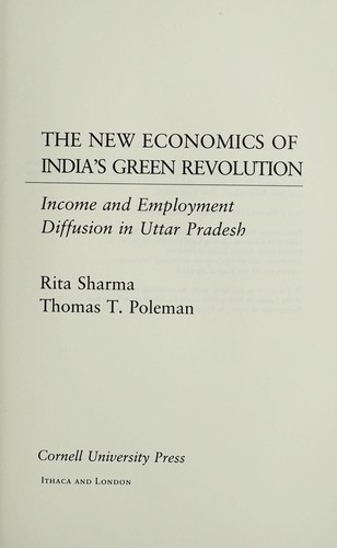 The New Economics Of India'S Green Revolution: Income And Employment Diffusion In Rural Uttar Pradesh